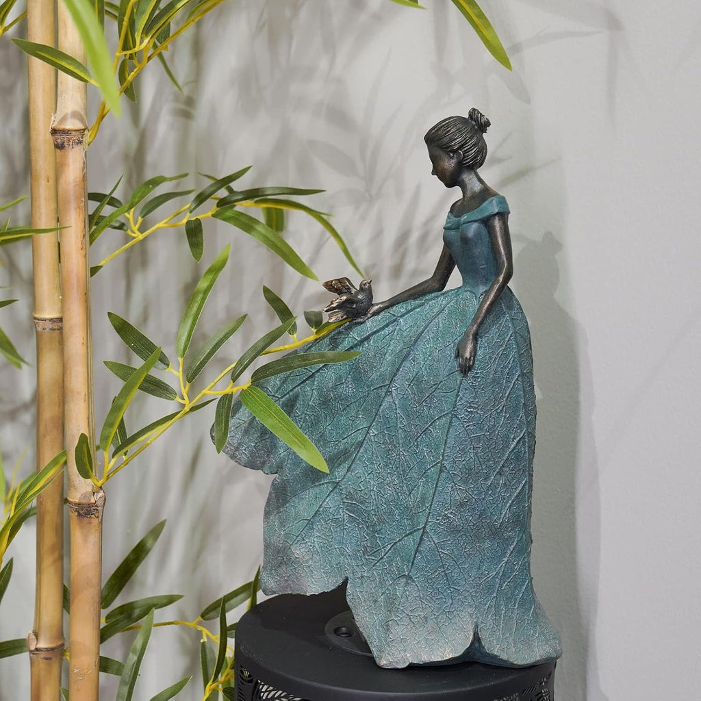 Guichifun Fairy Statue Leaf Angel Girls Gardening Gifts for Women