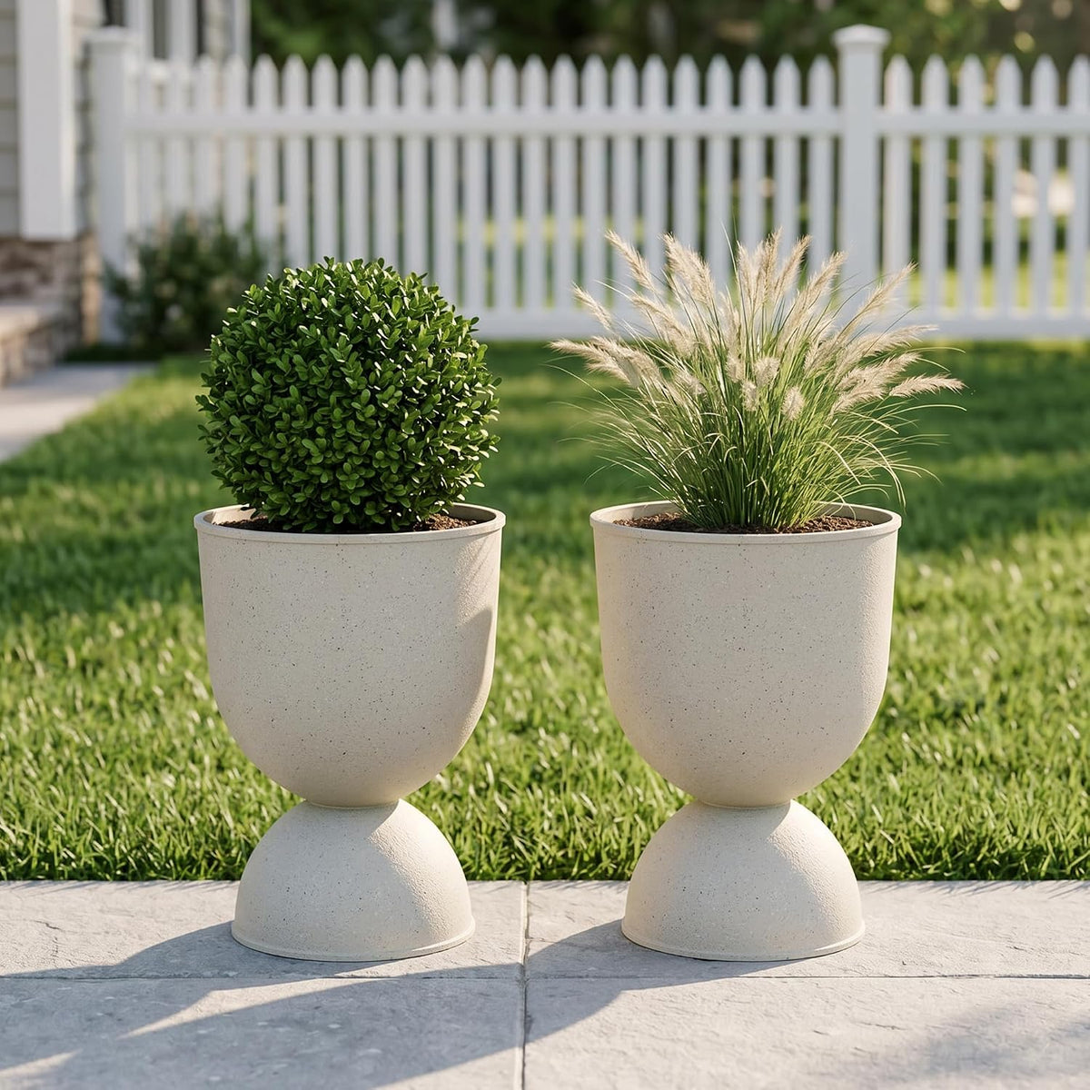 White Christmas Bucket Planters, 6 Pack Galvanized Metal Pots Holiday Decor