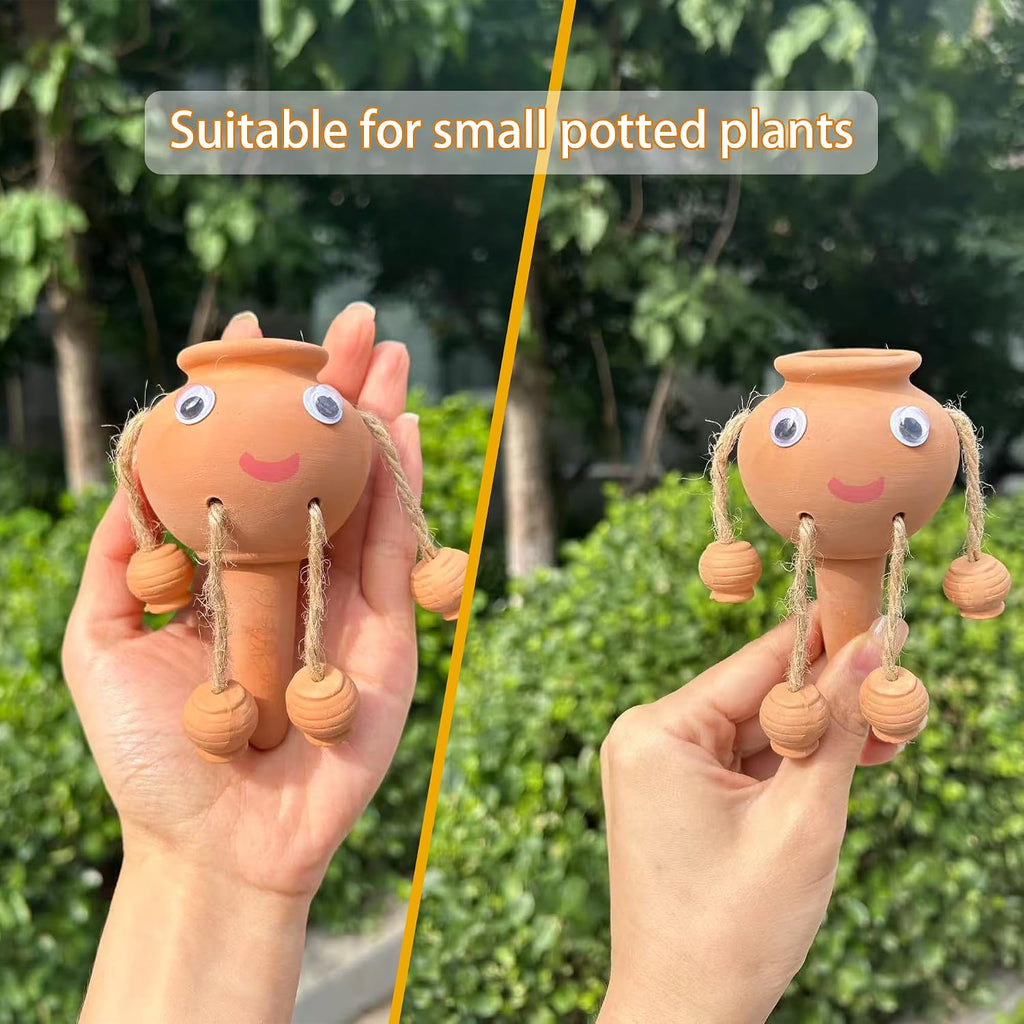 2 Pack Terracotta Watering Spikes, Cute Ceramic Self Watering Insert for Indoor Plants, Decorative Automatic Waterer &