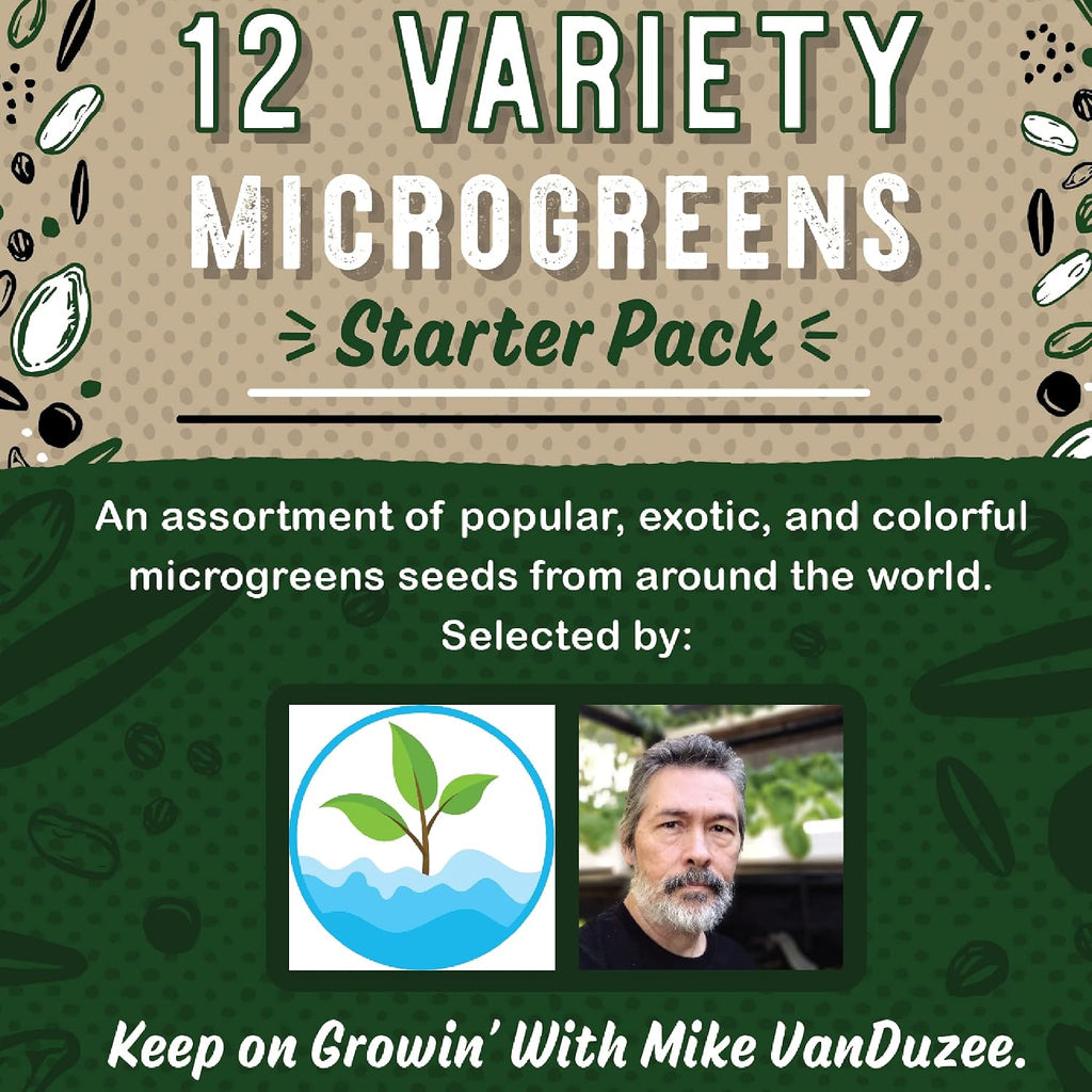 Mountain Valley Seed Co 12 Variety Pack Microgreens Seeds Kit Broccoli Seed | Sprouting Plus Purple Radish, Beet