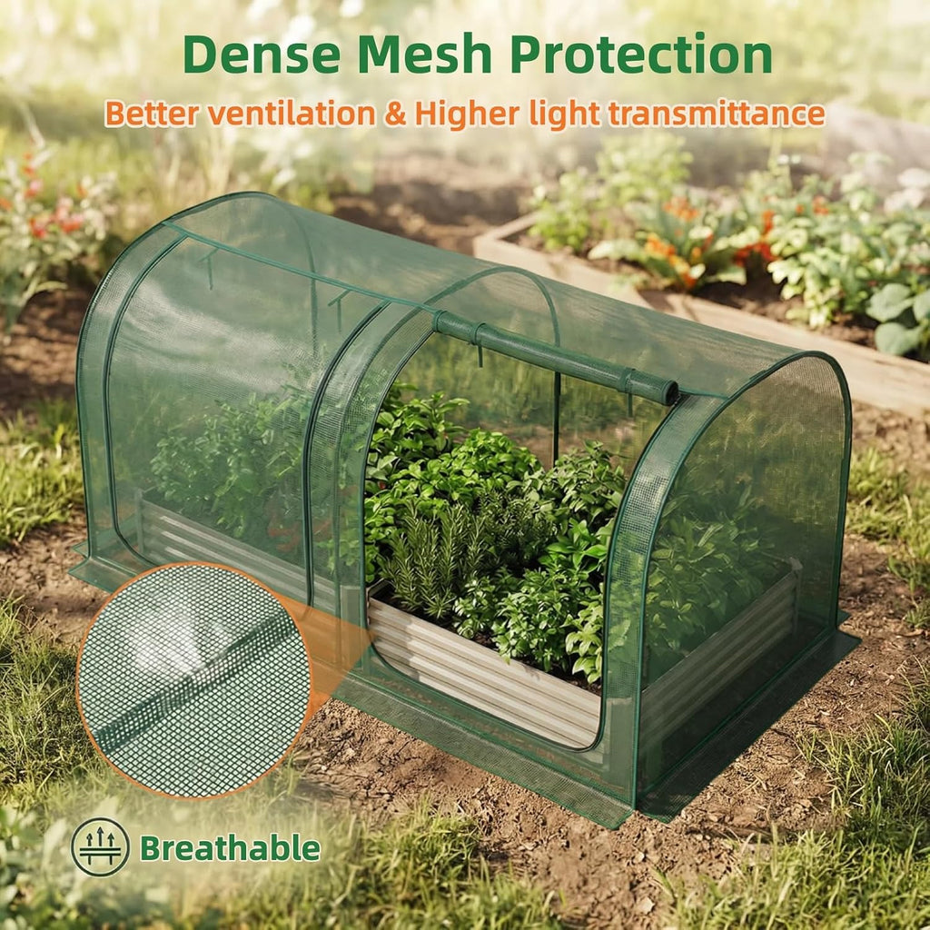 Crop Cage for Garden,98"x49"x49" Tunnel Plant Netting Cover with Zipper,Garden Bed Cover for Protection for Vegetables