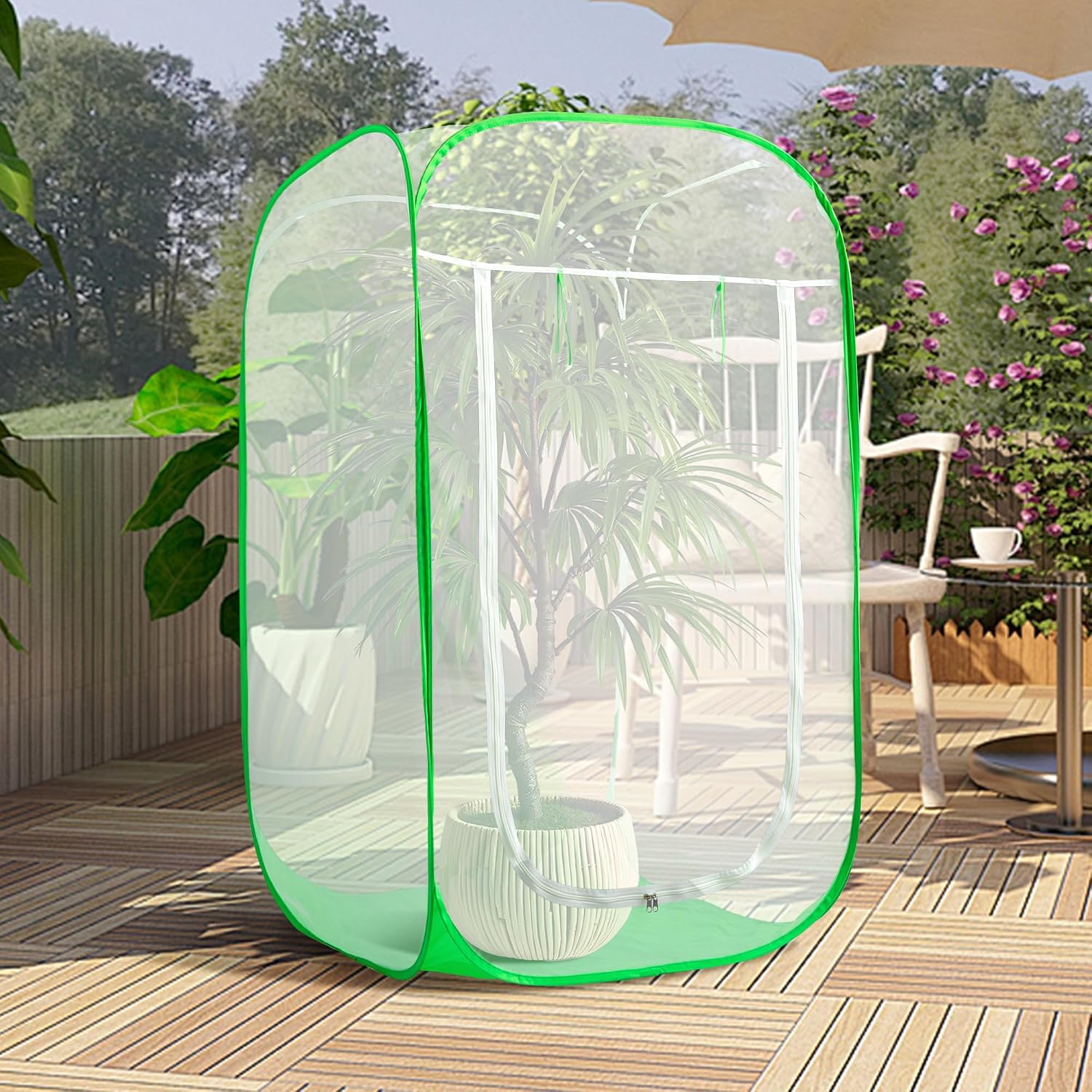 59" x 35" x 35" Pop Up Garden Mesh Plant Cover, Plant Protectors Mesh Plant Enclosure, Garden Net Cage Pest Protection