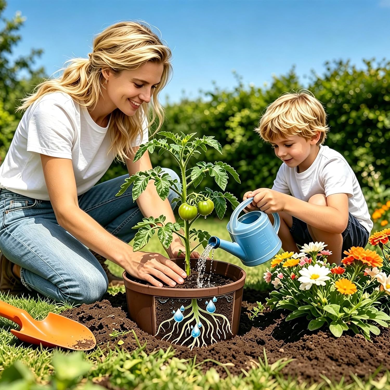 24 Pieces Planting Grow Rings, 7.8-15.16in Adjustable Round Plant Support Rings, Brown Plant Rings for Outdoor Plants –