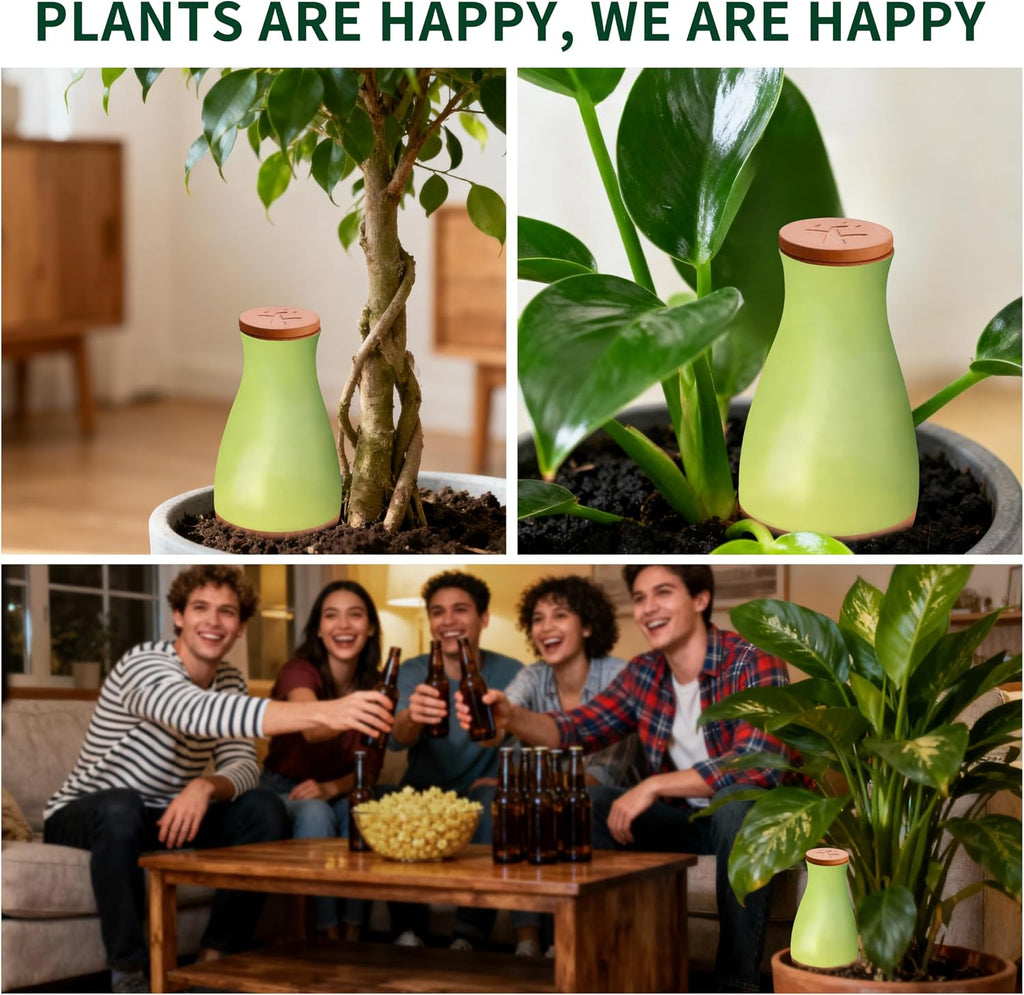Soilagua 16 oz Drip Irrigation Stakes, Large Plant Watering Globes, Olla Pots Plant Watering Devices, Self Watering