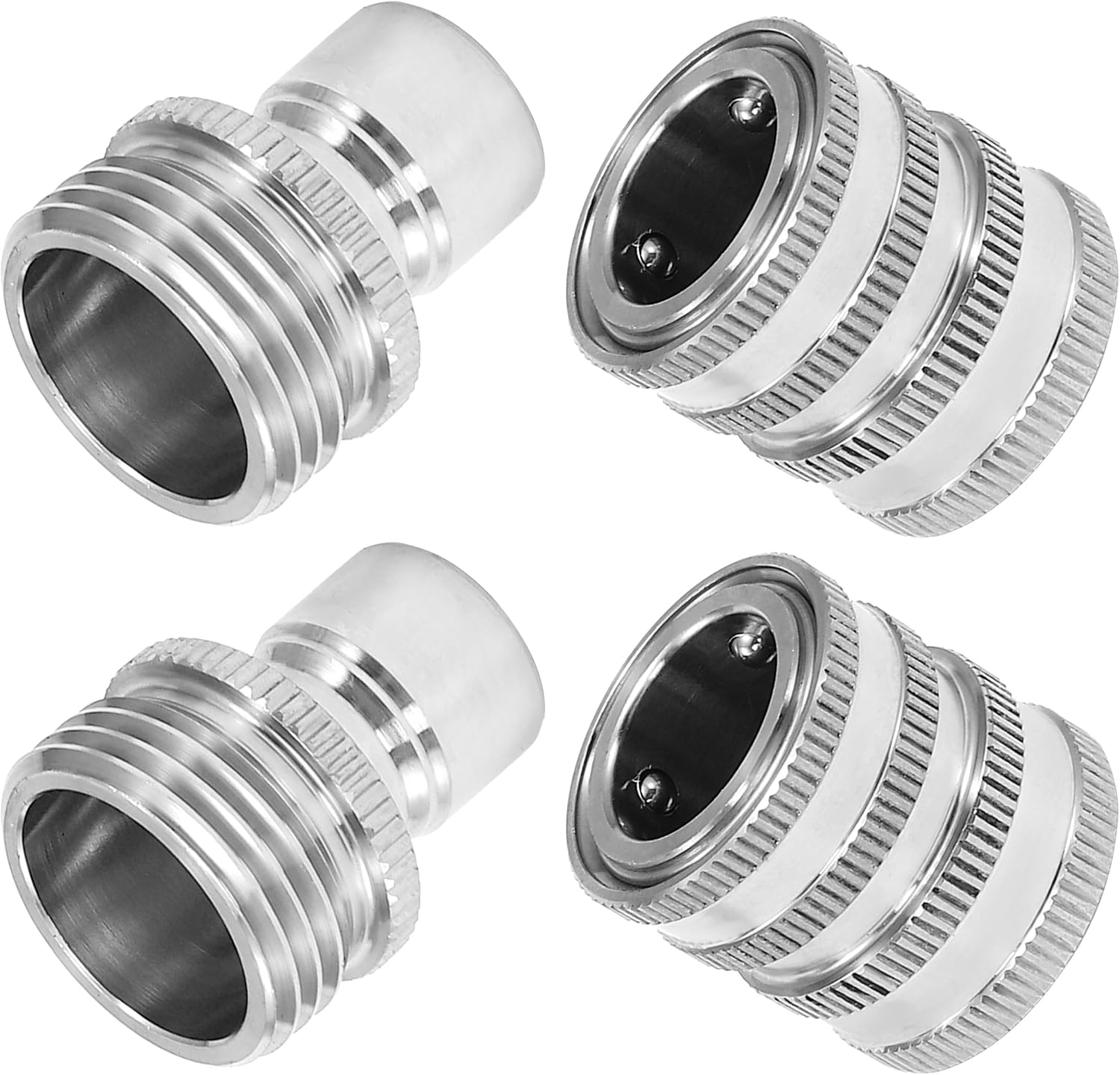 M MINGLE Garden Hose Quick Connect Fittings, Garden Hose Shut Off Valve