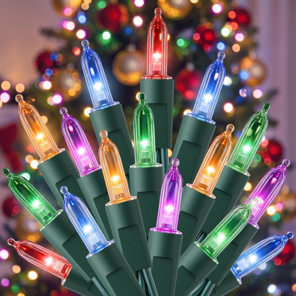 LED Christmas Lights Indoor Outdoor, 33FT 100 Count Mini String Lights
