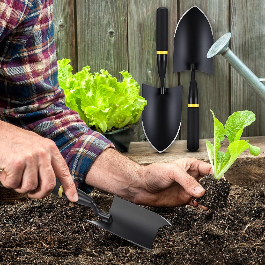 20 Pcs Garden Hand Trowel Heavy Duty Carbon Steel Garden Shovels Tools with Resin Rubberized Handle for Camping