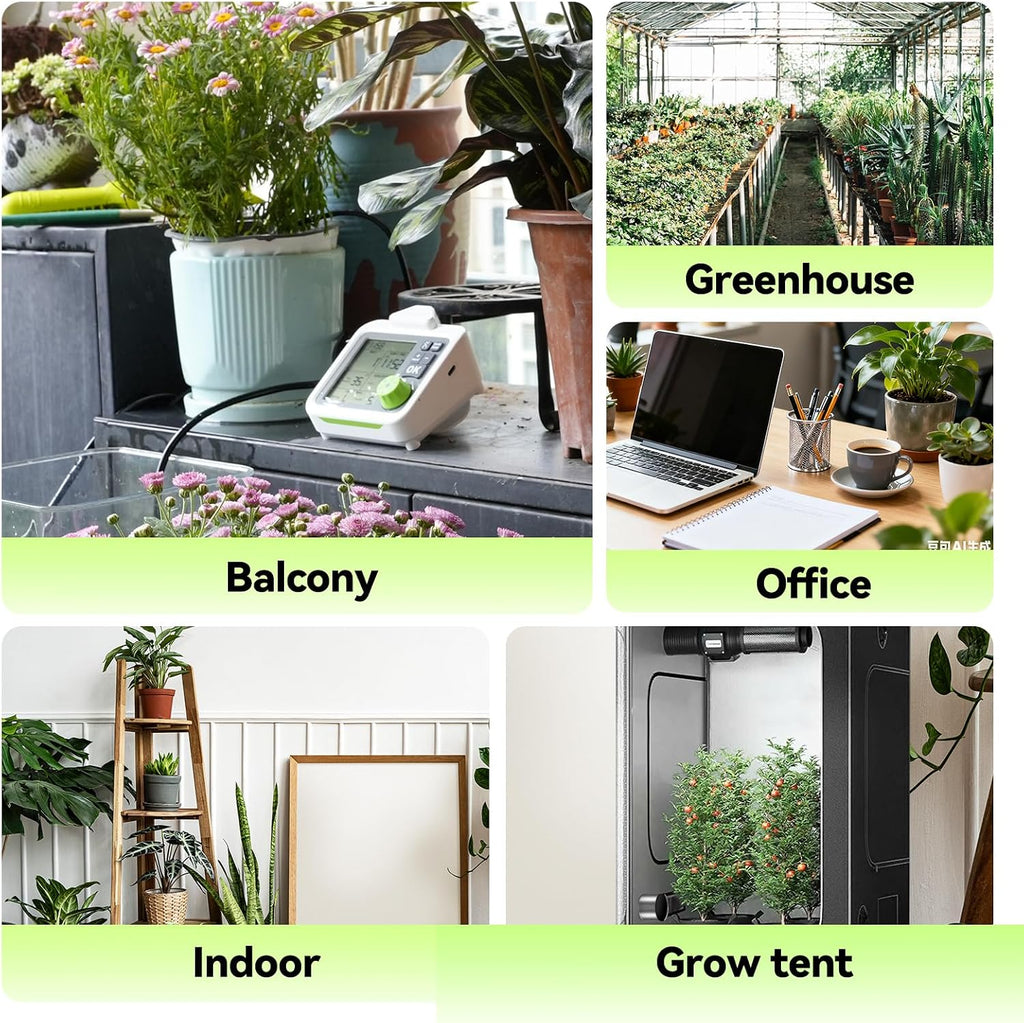 RAINPOINT Indoor Large Display Automatic Plant Waterer Kit | Drip Irrigation System with Next Watering Countdown