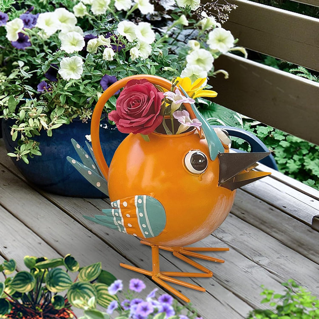 Metal Cute Bird Watering Can,Watering Can Indoor/Outdoor Plants | Decorative & Functional 1.8 L/0.5 Gallon Water Pot