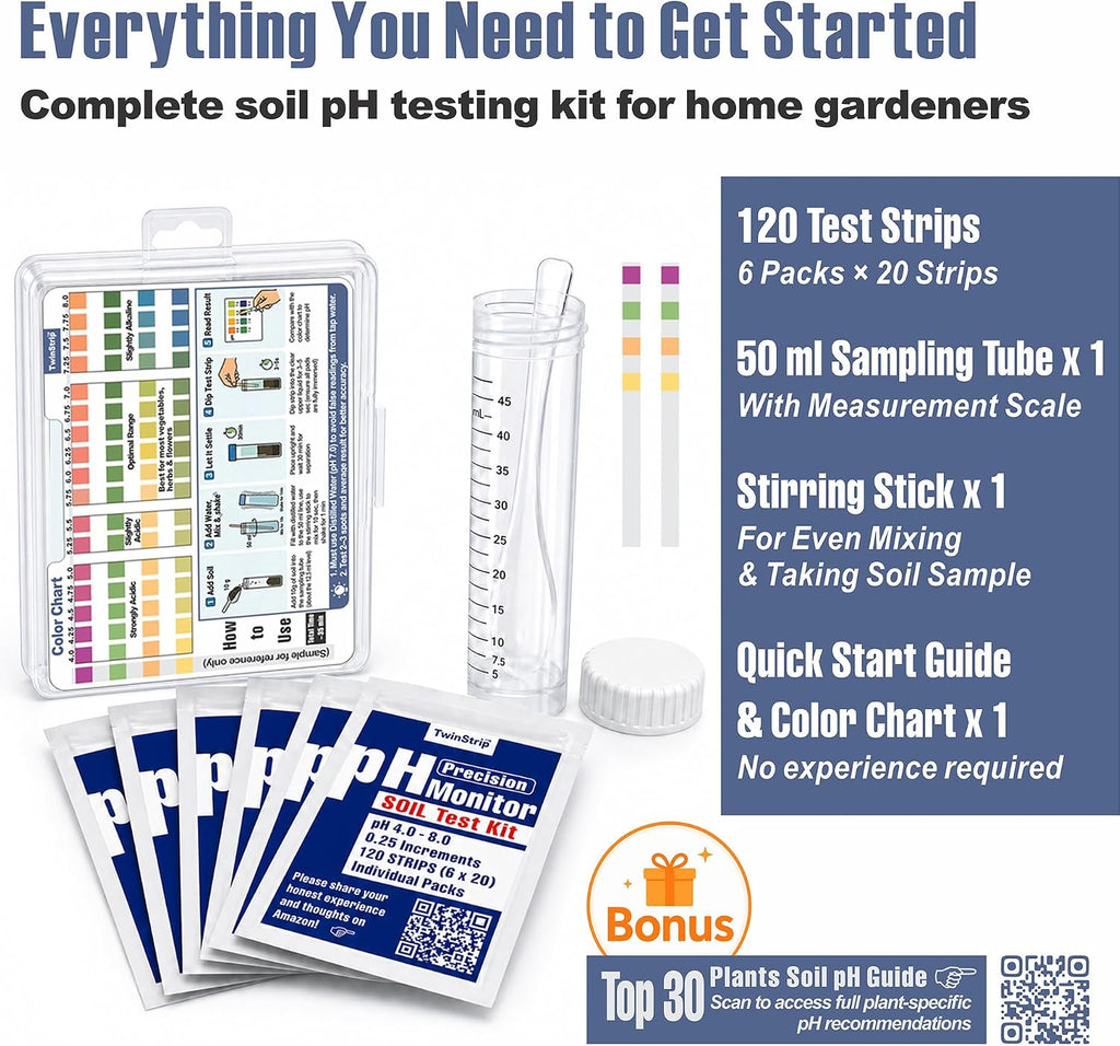 Soil pH Test Kit, 4.0-8.0, 0.25 Increments, Quad-Pad, 120 Count | Hydrangea color care, Garden soil, Herb Vegetables
