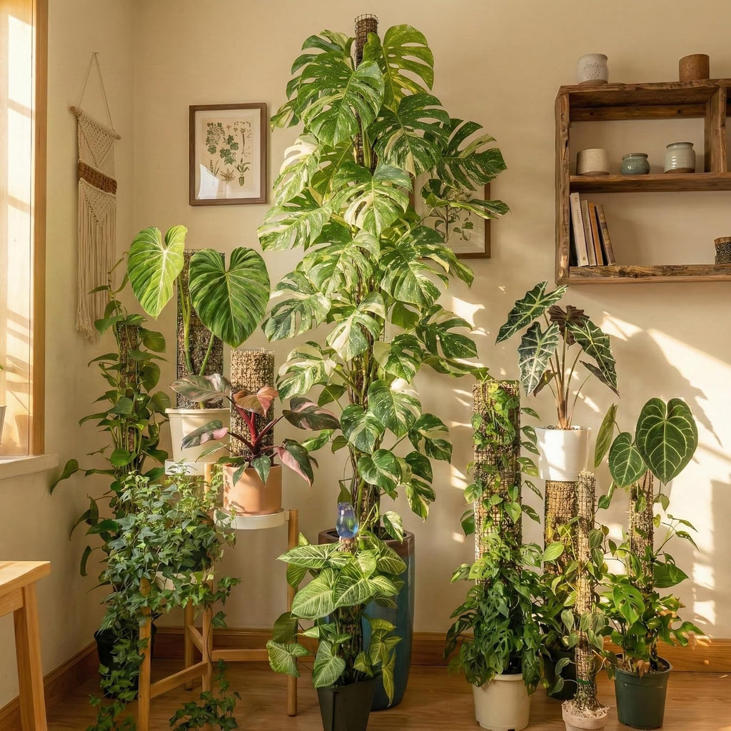 Metal Moss Poles for Climbing Plants, D-Shape Sphagnum Moss Pole Monstera Plant Support for Climbing Plants, DIY Plant