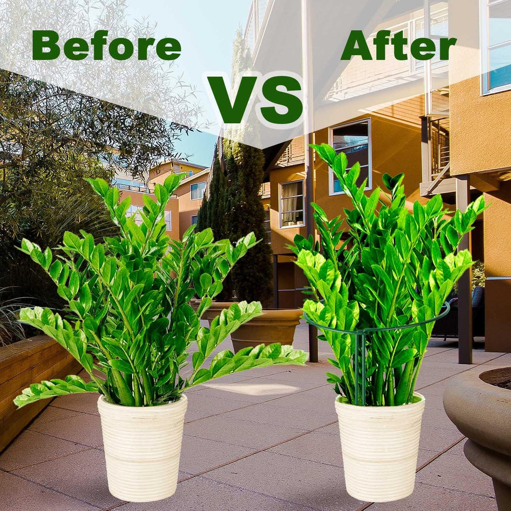 HiGift 12 Pack Plant Stakes for Indoor Plants, Metal Garden Peony Support Cages, Outdoor Plant Supports Ring Prop