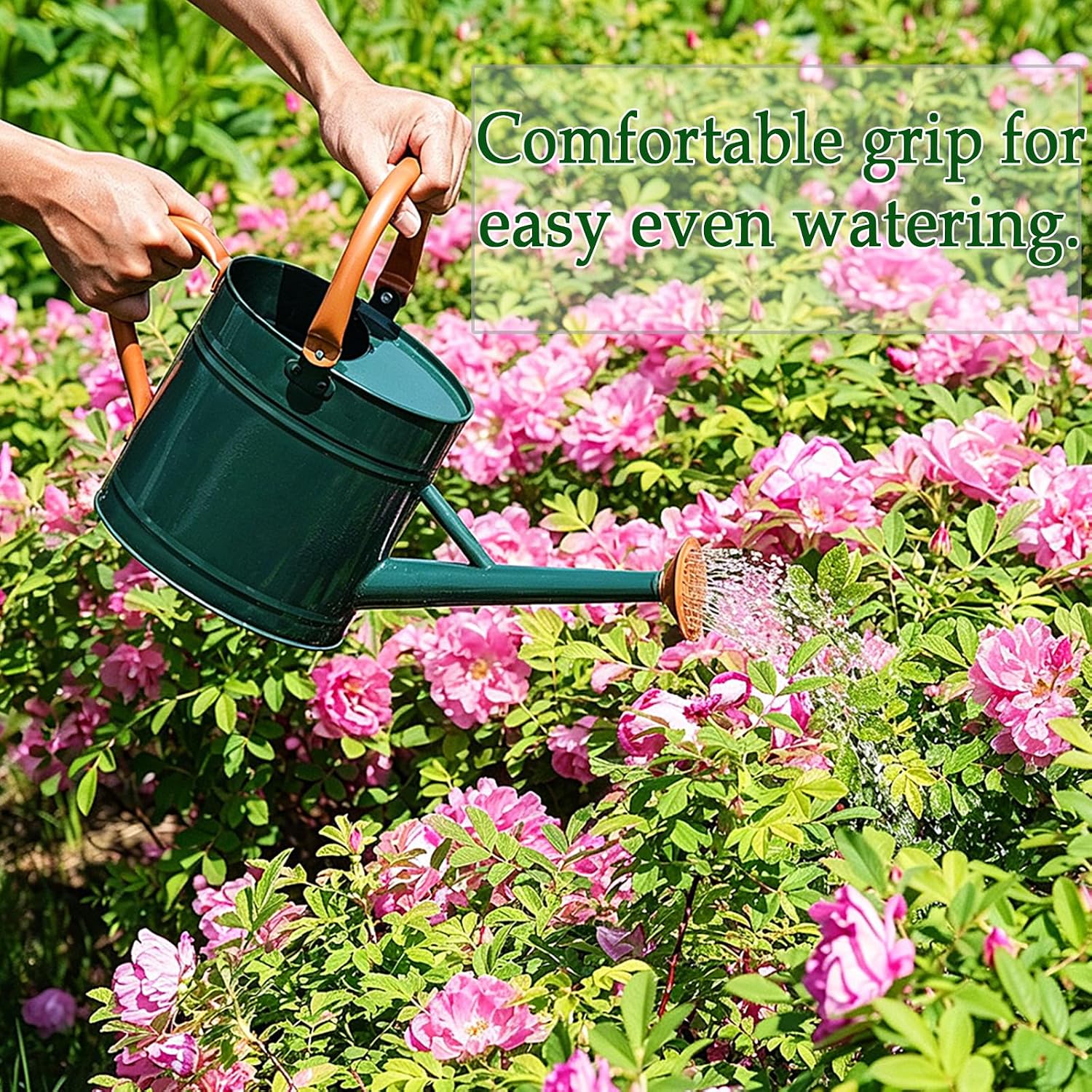Metal Watering Can for Plants,Watering Cans for Outdoor&Indoor Gardening, Galvanized Steel Water Can with Removable