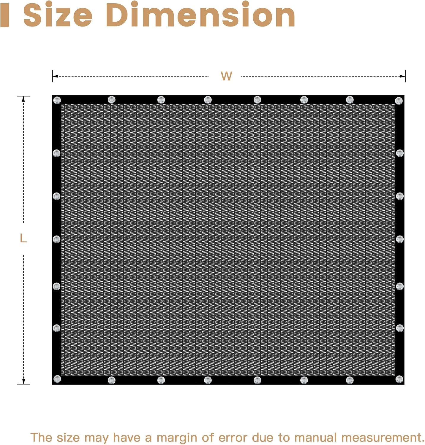 VICLLAX 50% Black Garden Shade Fabric Sun Shade Cloth - UV Protection Sun Shade Cover for Plants, Outdoor, Greenhouse &