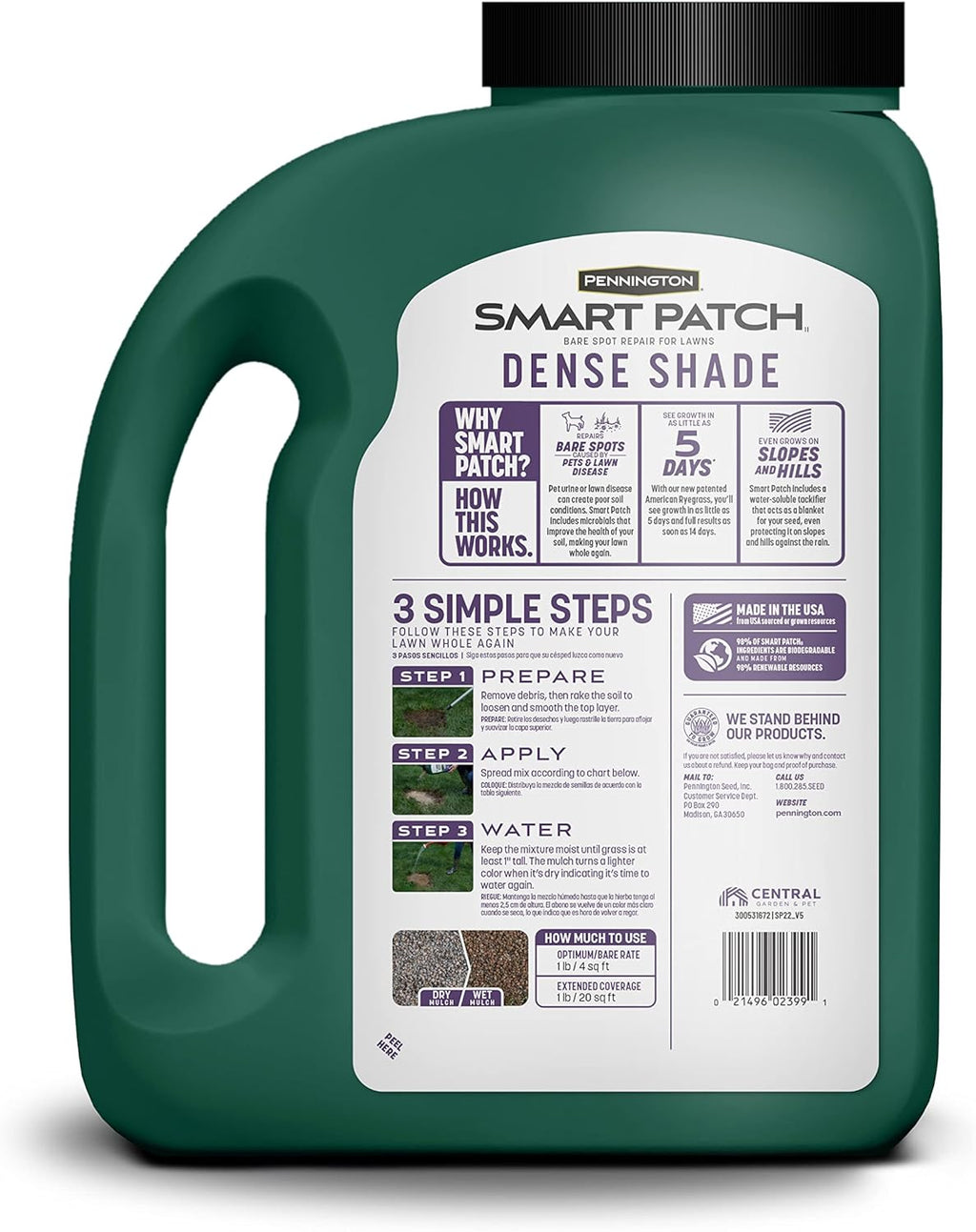 Pennington Smart Patch Dense Shade Grass Seed 5 LB