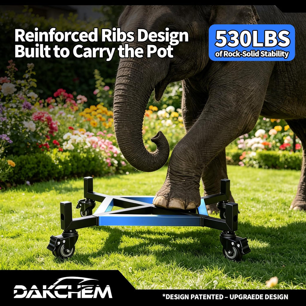 17-29 Inch Adjustable Plant Caddy with Wheels Heavy Duty Rolling Dolly | 530 lbs Load, Reinforced Structure, Tall