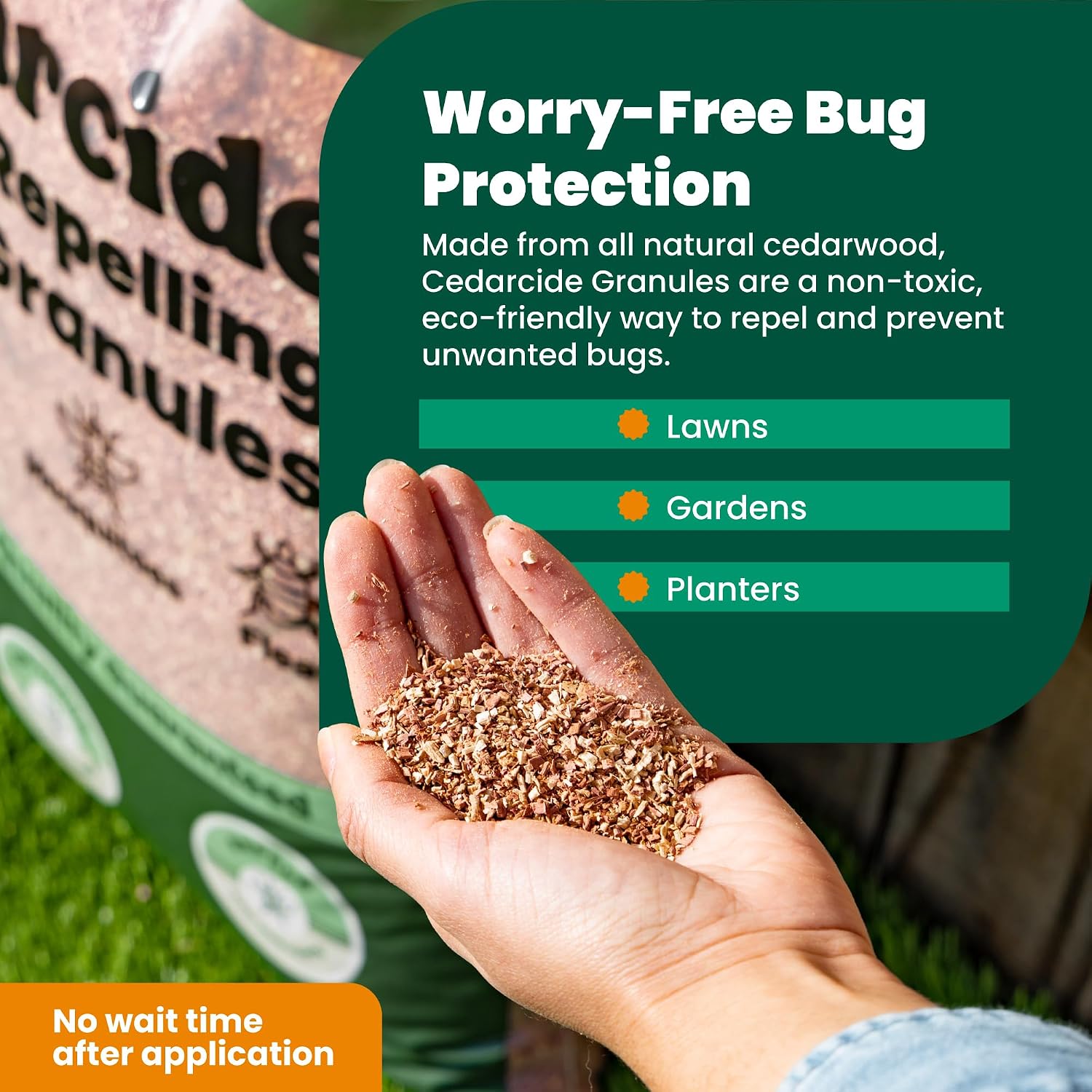 Cedarcide Original Cedar Granules – Cedar Chips for Home & Garden | Repels Ants, Aphids, Spiders, Mosquitos | Smells