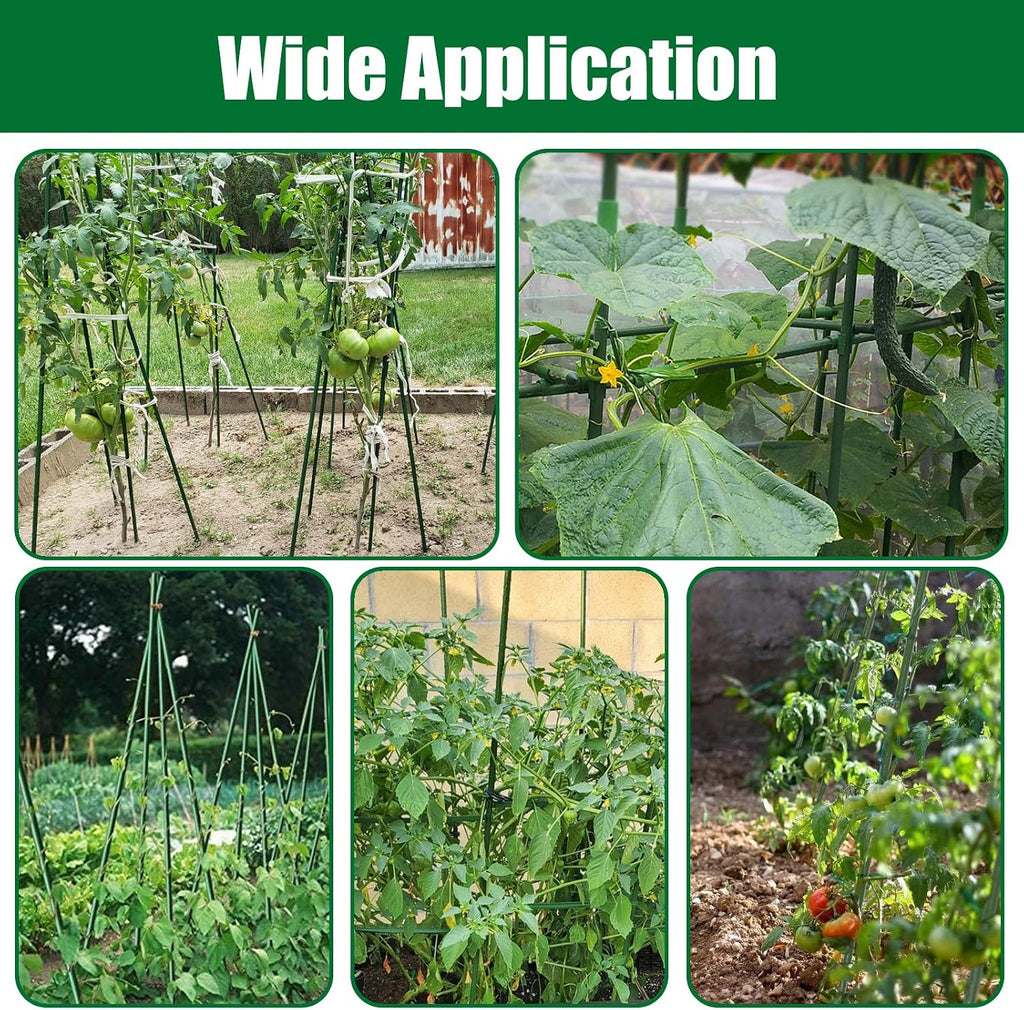 Garden Stakes 48 Inches Steel Plant Stakes Tomato Stakes 4ft Pack of 25