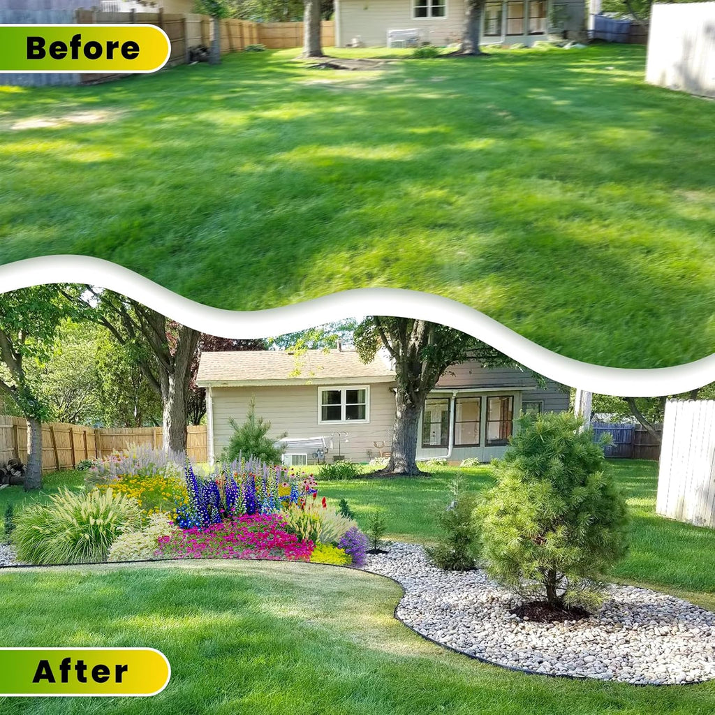 Garden Edging Coil 2" x 100', Landscape Edging Kit with 120 Spikes | Lawn Edging Kit, Garden Landscape Edging Kit