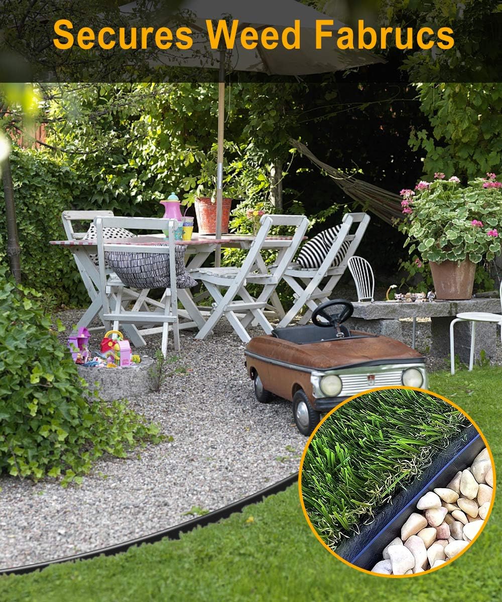 100-Pack-8 Inch Plastic Landscape Stakes, Spiral Nylon Landscape Anchoring Spikes，Edging Spikes for Paver Edging, Weed