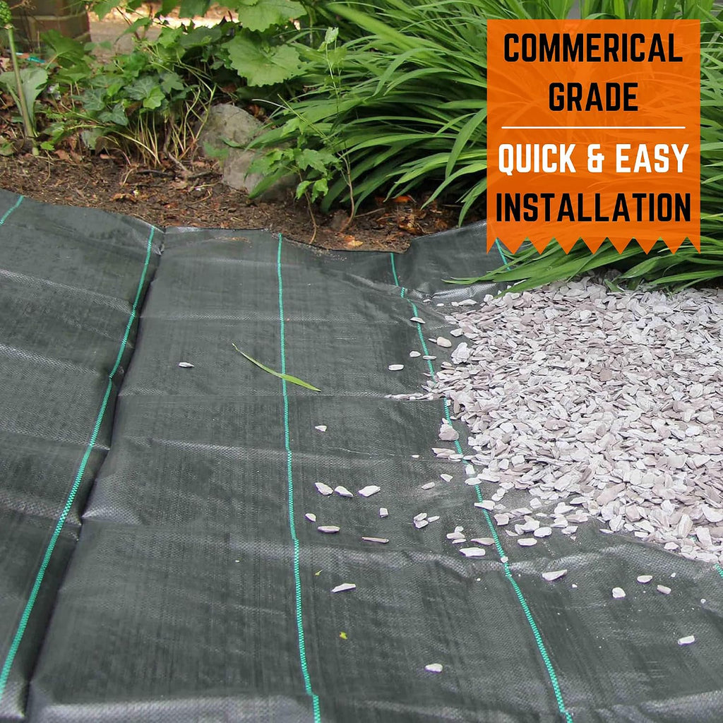 Vapor Barrier Supply - 3.2oz Premium Landscape Fabric Heavy Duty - (3' x 100') - Commercial Grade Landscape Fabric