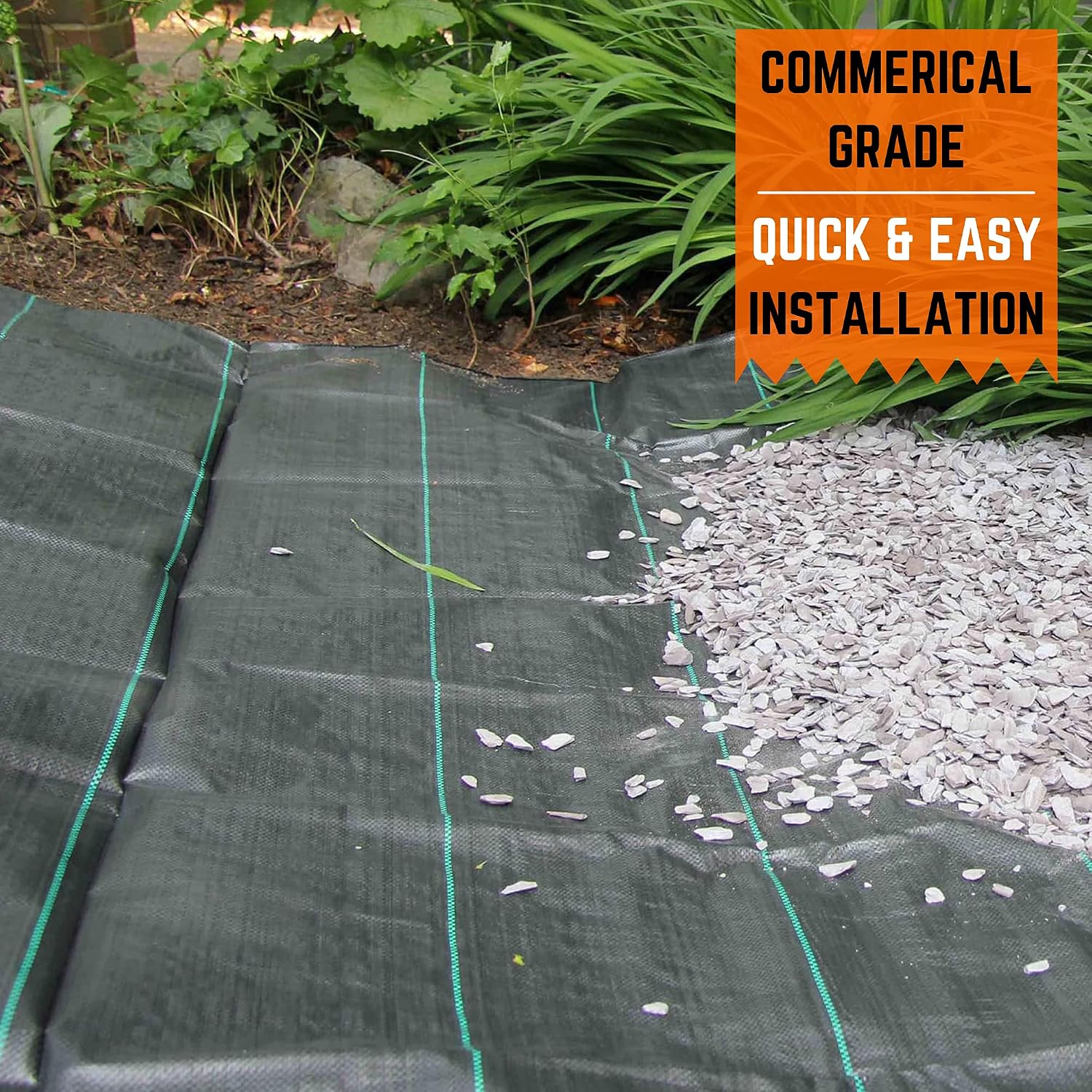 Vapor Barrier Supply - 3.2oz Premium Landscape Fabric Heavy Duty - (3' x 100') - Commercial Grade Landscape Fabric