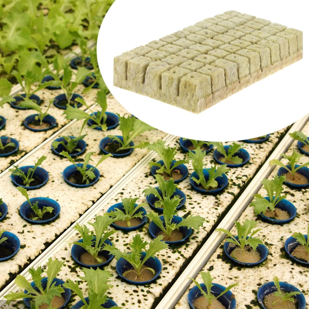 400Pcs 1inch Rockwool Cubes for Hydroponic Rockwool Grow Cubes Starter Plugs for Seed Starter Soilless Cultivation