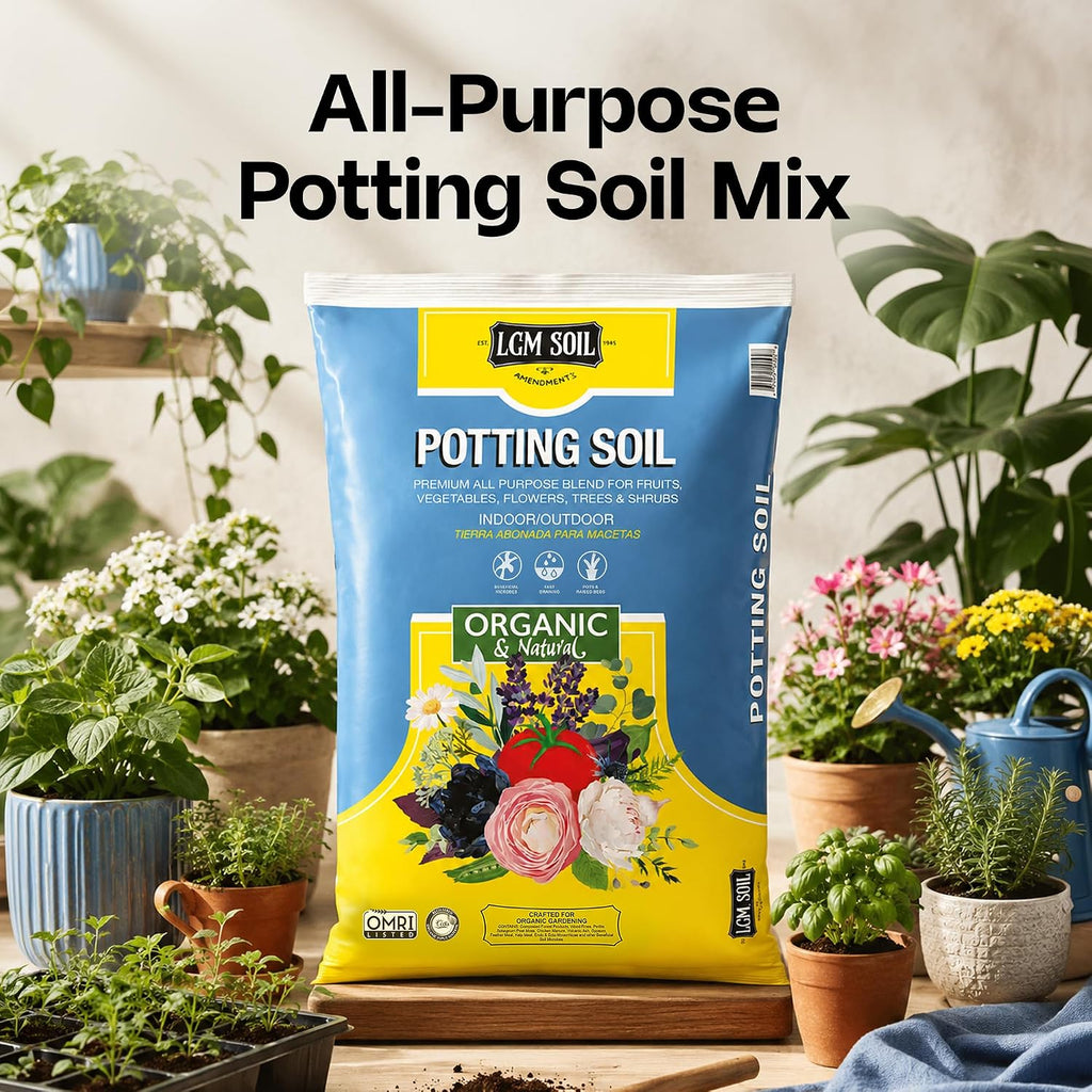 Organic Potting Soil Mix, 11-Ingredient Formula, 0.5 Cu Ft | Beneficial Microbes, Indoor Houseplants, Outdoor