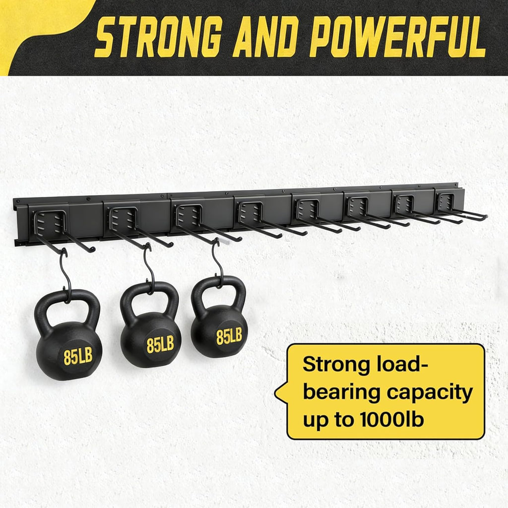 MBQQ Garage Tool Organizer Wall Mounted, 24 Inches Adjustable Garden Tool Organizer Rack,Heavy Duty Yard Tool Organizer
