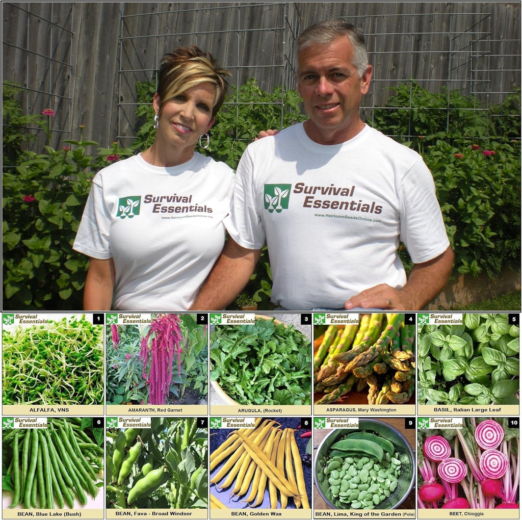 Heirloom Seeds for Planting Vegetables and Fruits - Survival Essentials 135 Variety Seed Vault - Medicinal Herb Seeds