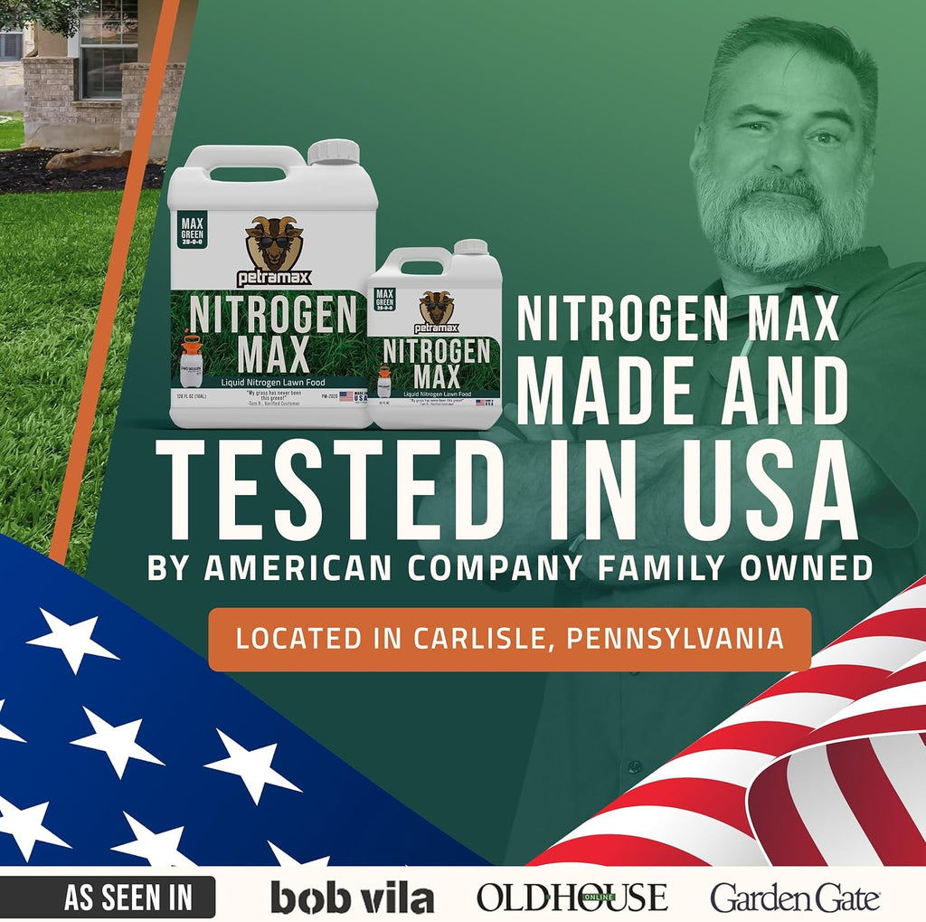 Petramax Liquid Nitrogen Fertilizer 28-0-0 NPK - 1 Gallon Spring & Summer Liquid Grass Fertilizer for Lawn, Spray on