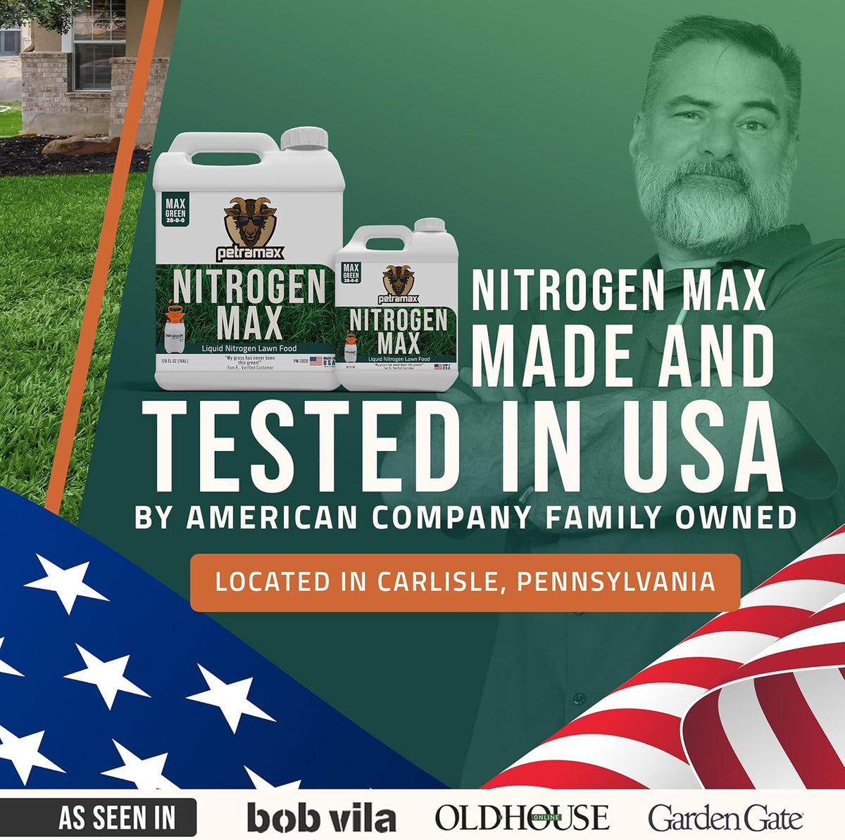 Petramax Liquid Nitrogen Fertilizer 28-0-0 NPK - 1 Gallon Spring & Summer Liquid Grass Fertilizer for Lawn, Spray on
