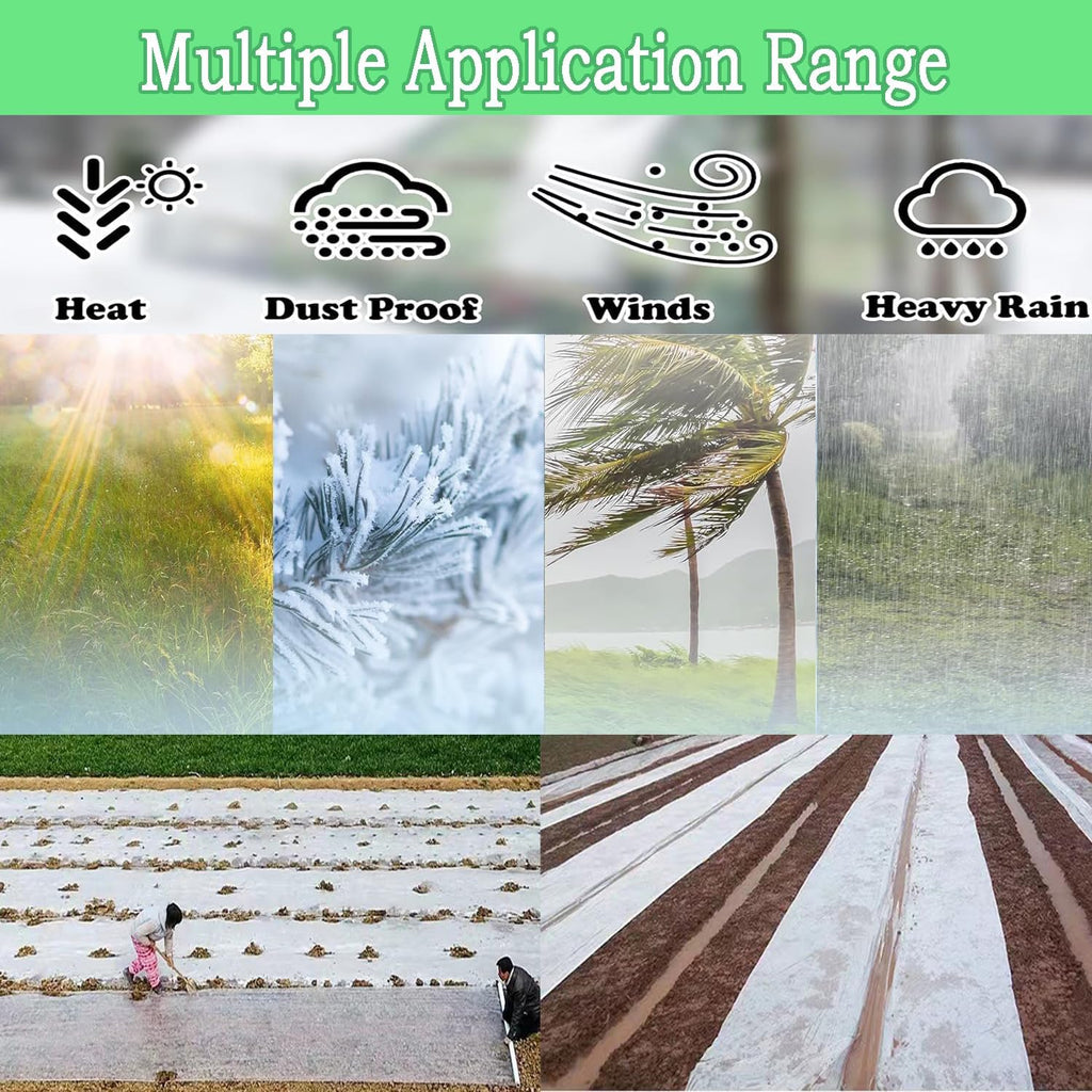 8x26 FT Greenhouse Plastic Sheeting, 6 Mil Clear Poly Film Cover | Waterproof Wind Frost Dust UV Resistant Green House