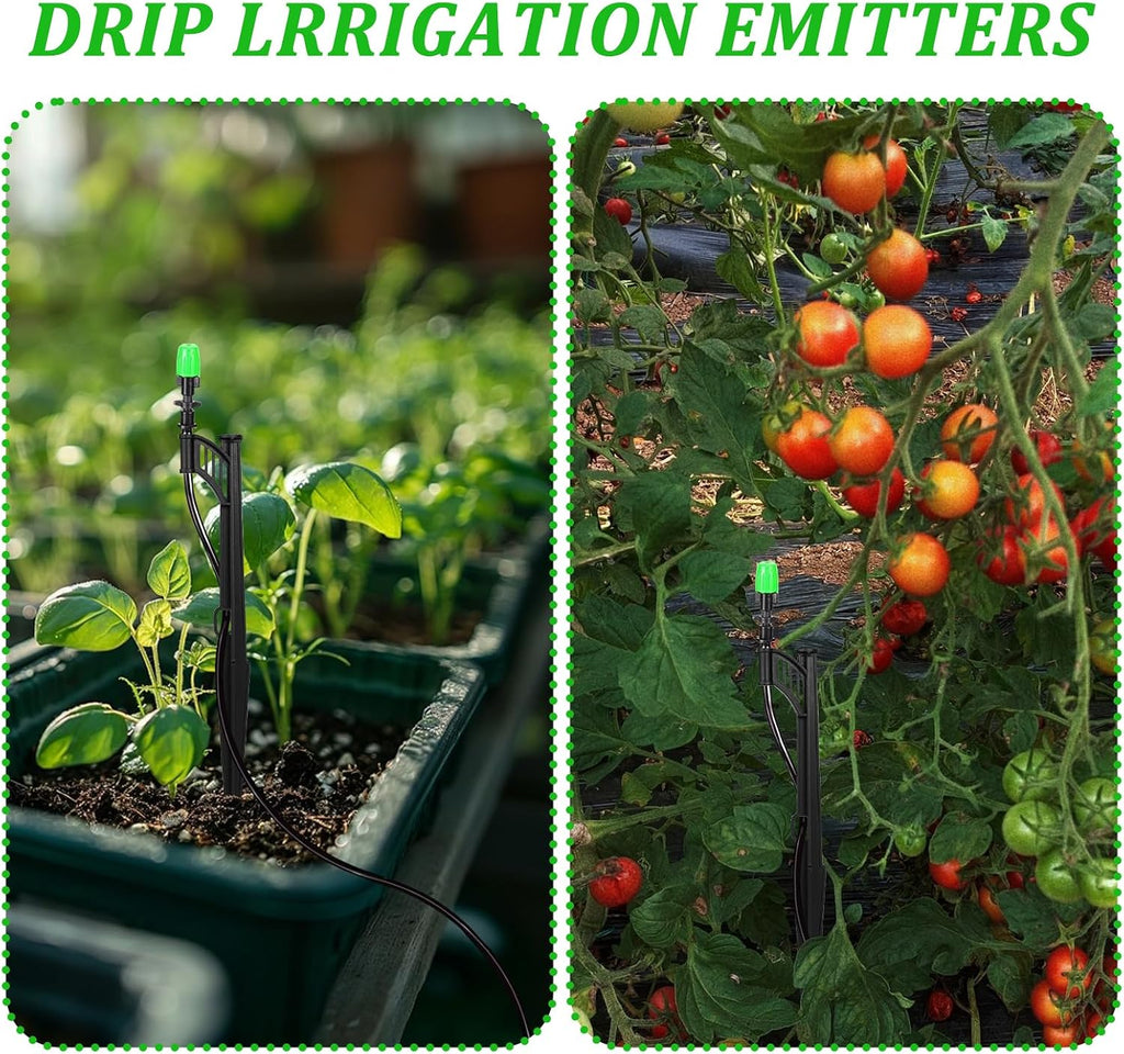 50 Pcs 12.8" Irrigation Drip Support Stakes 1/4 Inch Drip Irrigation Stakes for 1/4 Inch Drip Irrigation Tubing Hose