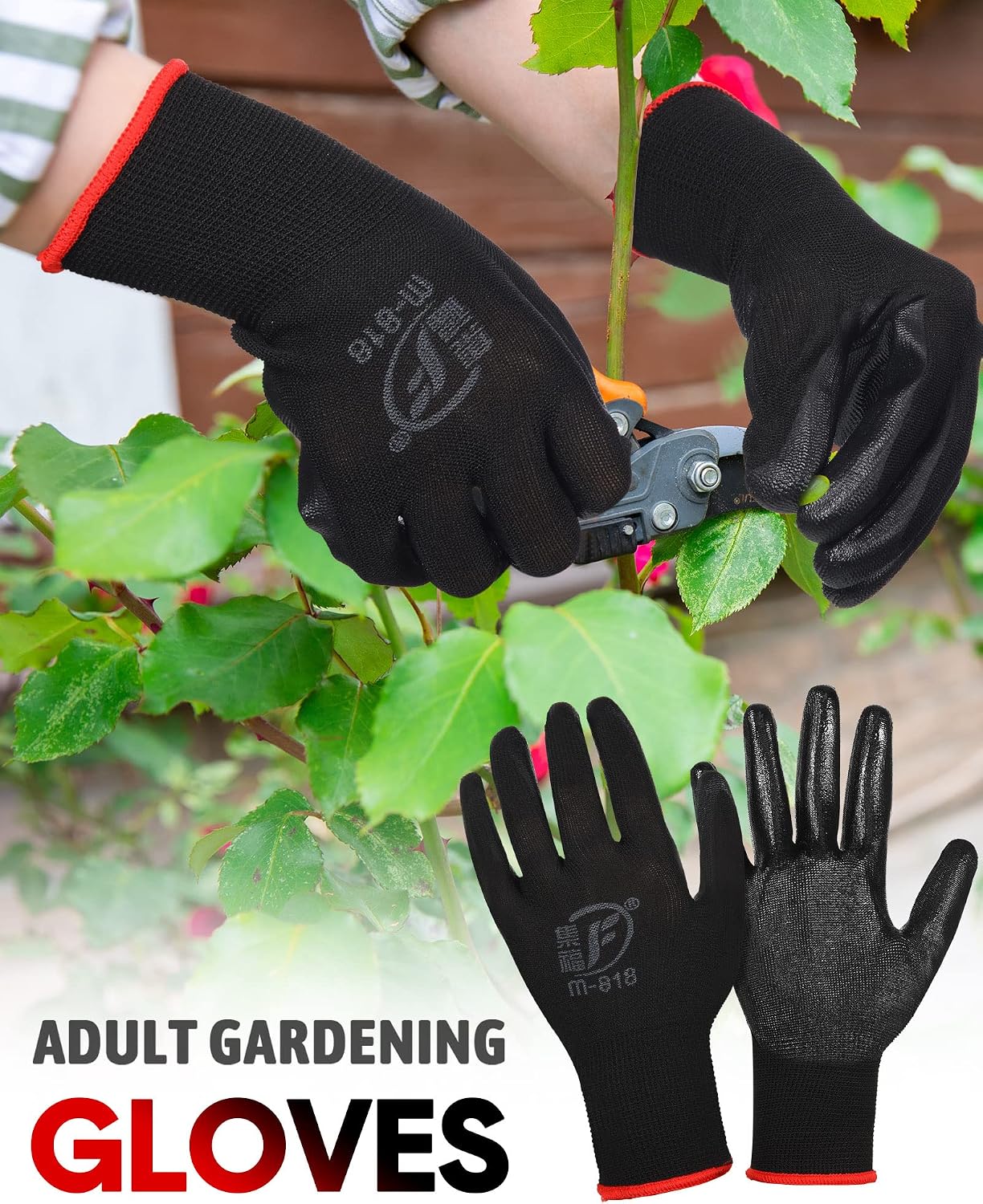 Honeydak 36 Pairs Garden Gloves Bulk for Men Women | Heavy Duty Work Gloves, Breathable Rubber Coated, Durable