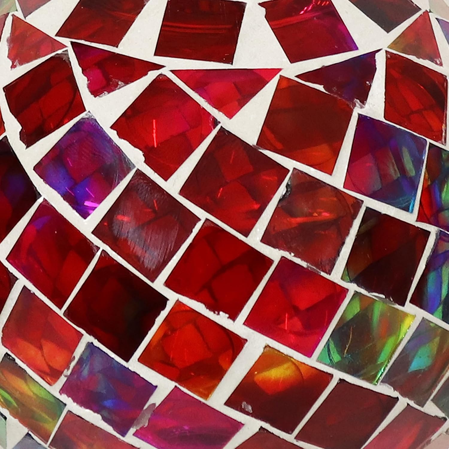 Sunnydaze Mosaic Glass Plant Watering Globe, Magenta Medley | Decorative Self-Watering Planter Insert, Water Dripper