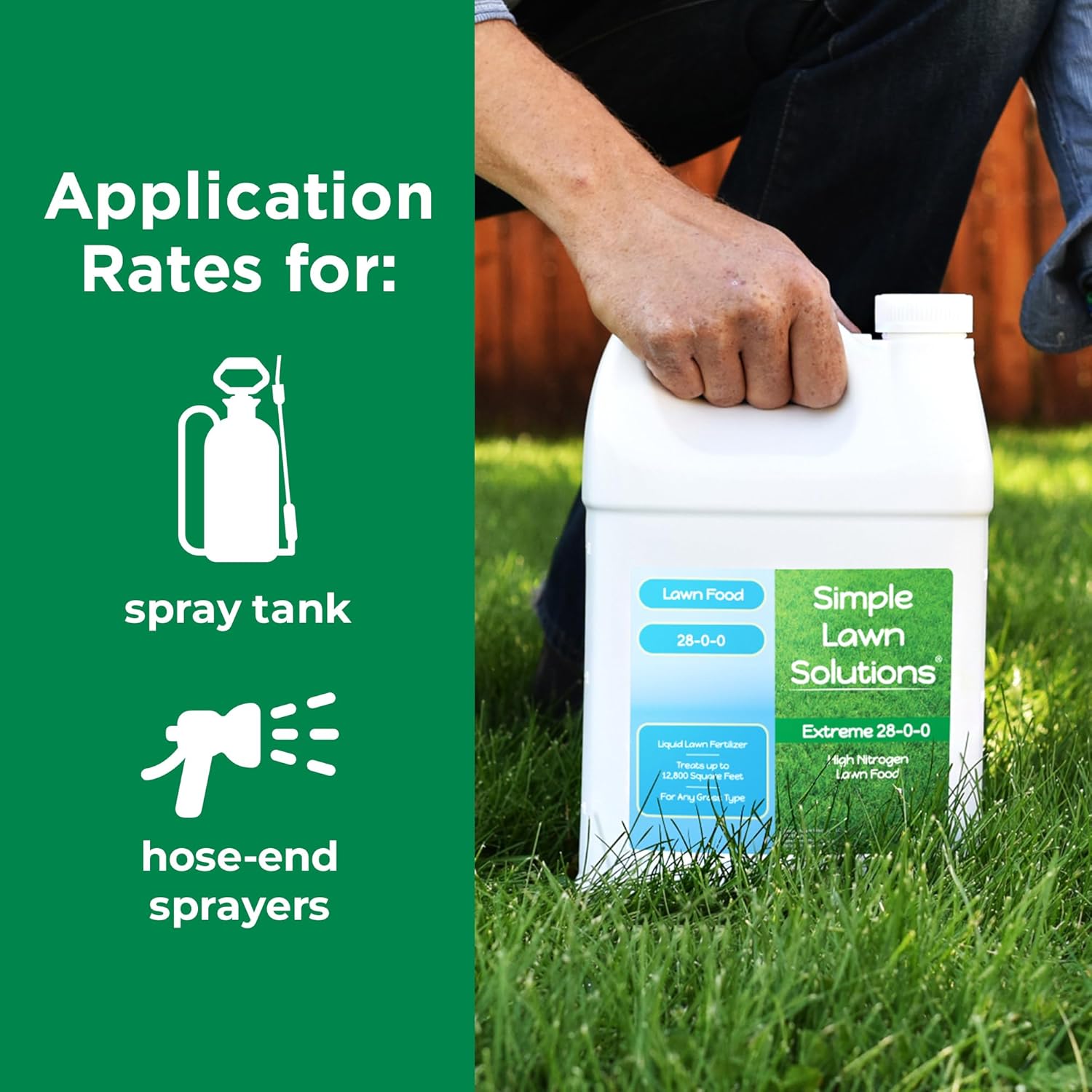 Maximum Green & Growth Fertilizer High Nitrogen 28-0-0 Lawn Food Liquid Fertilizer- Spring & Summer- Any Grass Type