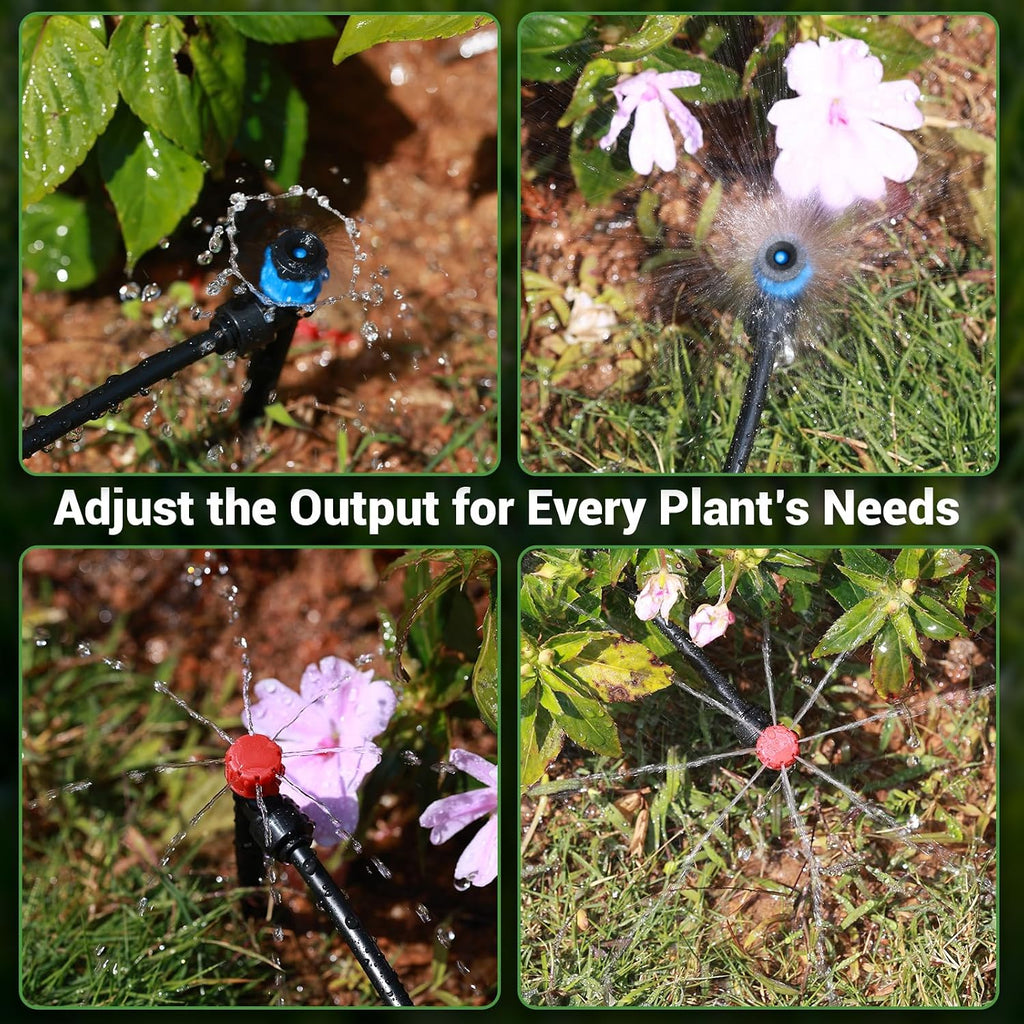230FT Drip Irrigation Kit with 36 Adjustable Emitters, Push-Fit System | Extra Size Garden Watering System, 36