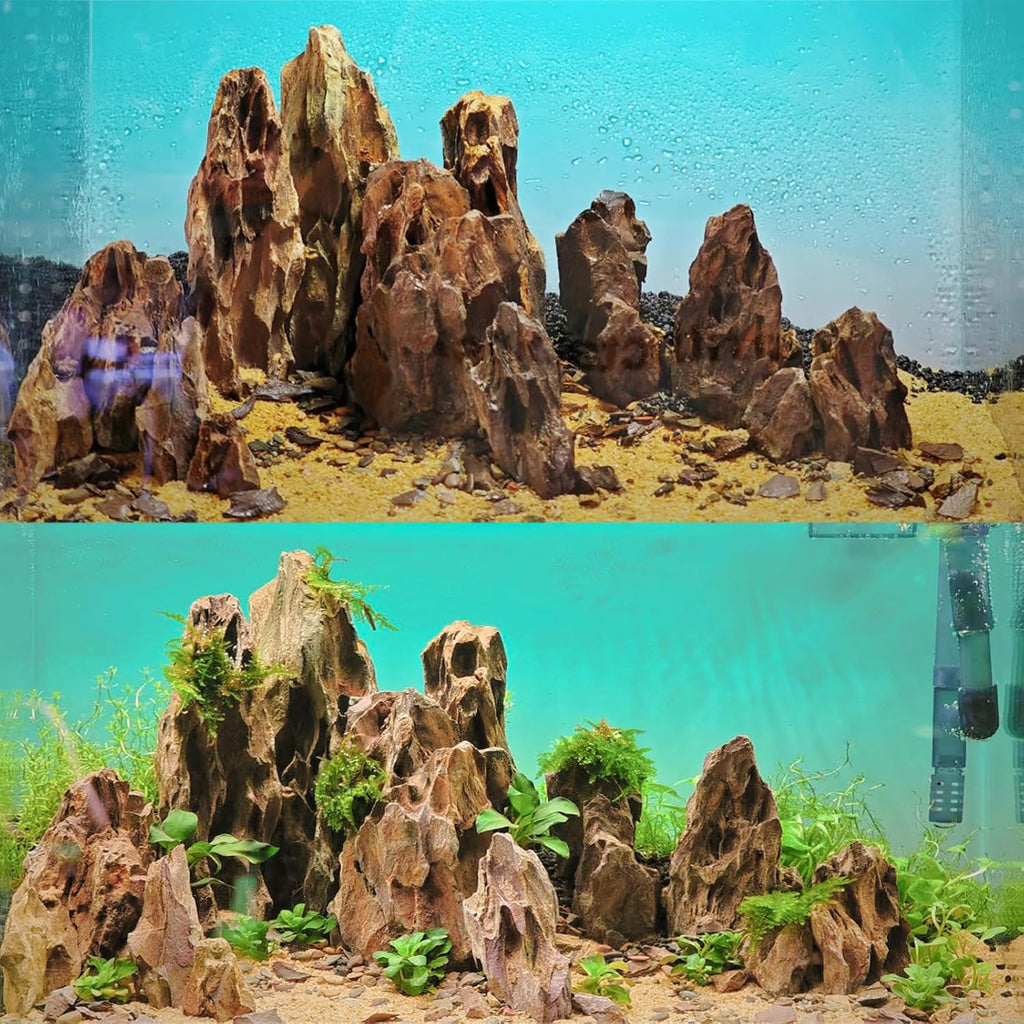 Natural Stone 20lb Aquarium Rocks for Aquarium Landscaping Models and PH Neutral Rocks Aquascaping Stones for