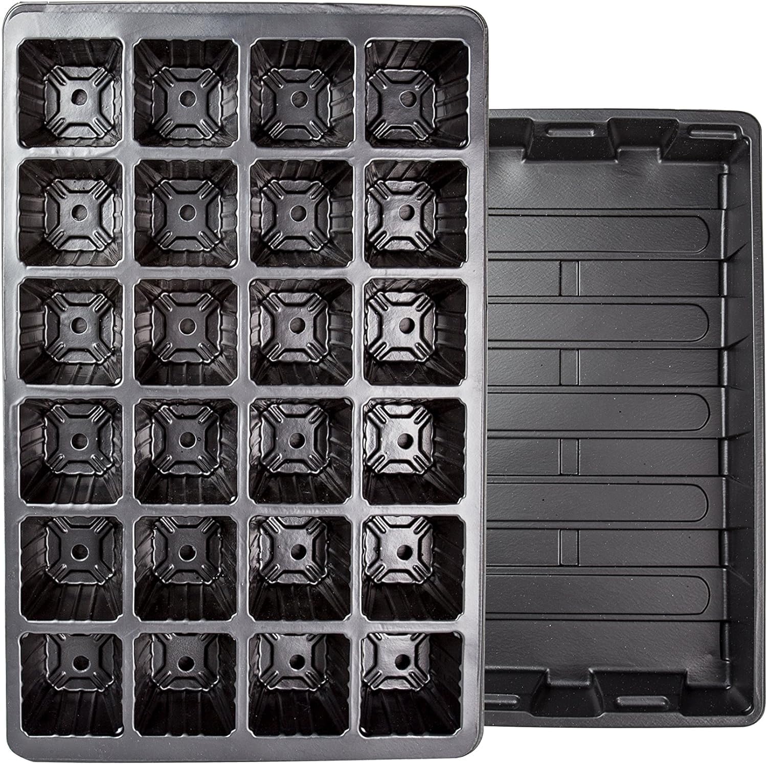 LOVEDAY 10 Pack -240 Cells -24 Grow Trays with Humidity Dome and Cell Insert - Mini Propagator for Seed Starting and