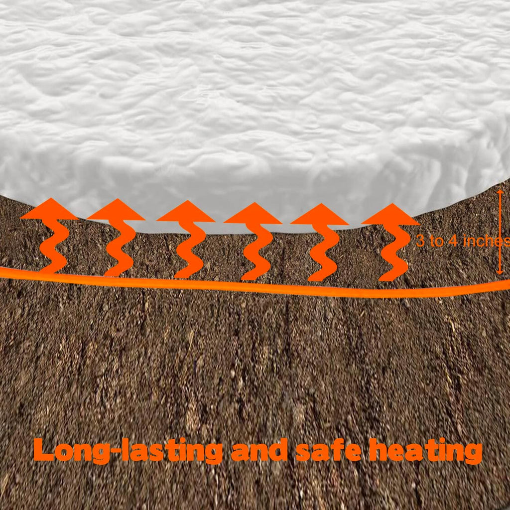 Soil Heating Cable 49 Ft Electric Soil Warming Cable Greenhouse Plant Soil Heater Cable Keep Soil Warm for Soil