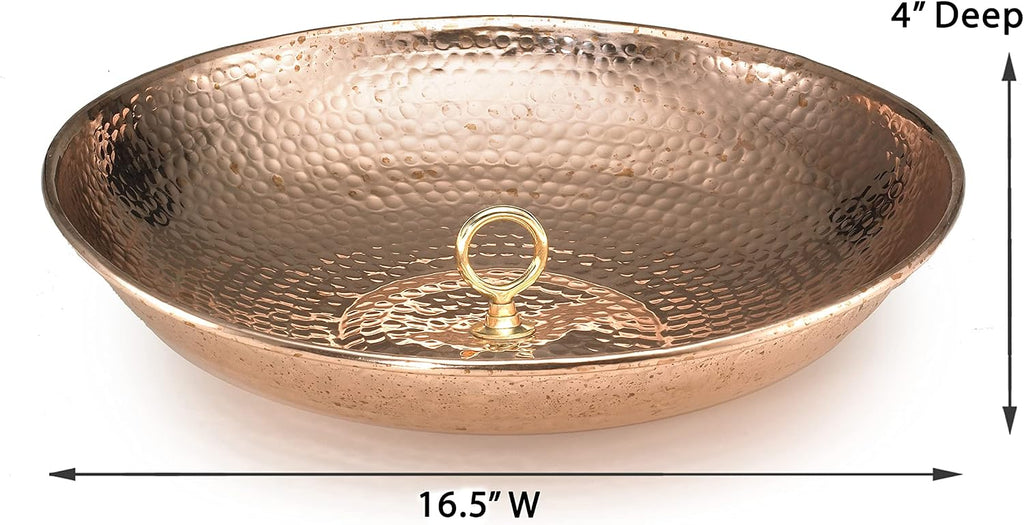 Good Directions 479P Rain Chain Basin Large 16-1/2 Inch Diameter, 4 Inches High, 100% Pure Copper