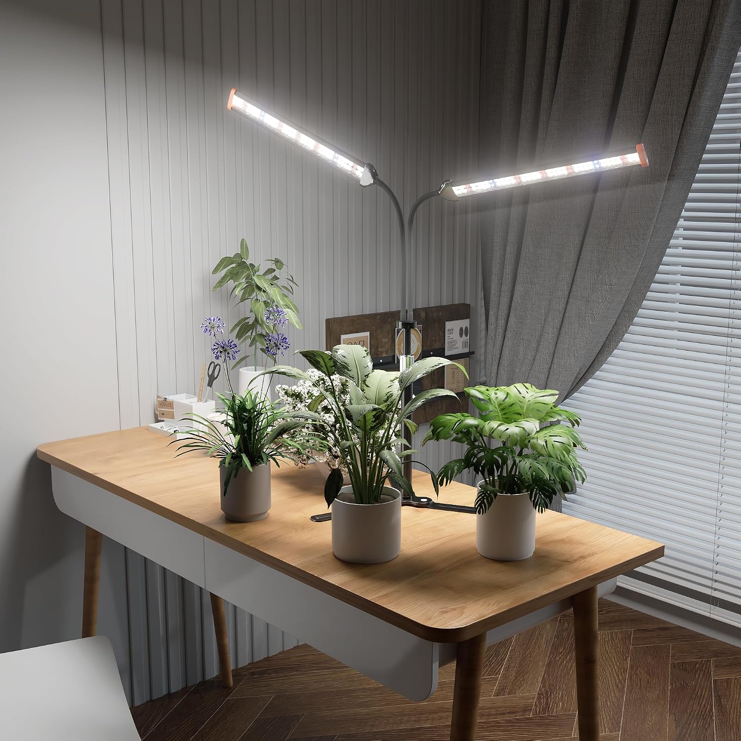 Grow Light for Indoor Plants,Height 10-32'' with Dimming & Timer | Full Spectrum Growing Plant Lamp with White Red Blue