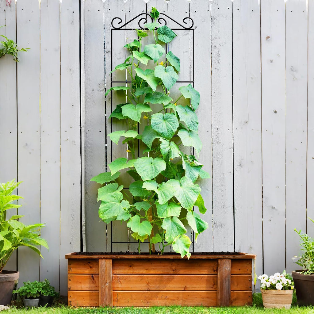 ARIFARO 4Pack 37.5'' Metal Garden Trellis for Climbing Plants Outdoor | Thicken Steel Trellis, For Indoor/Outdoor