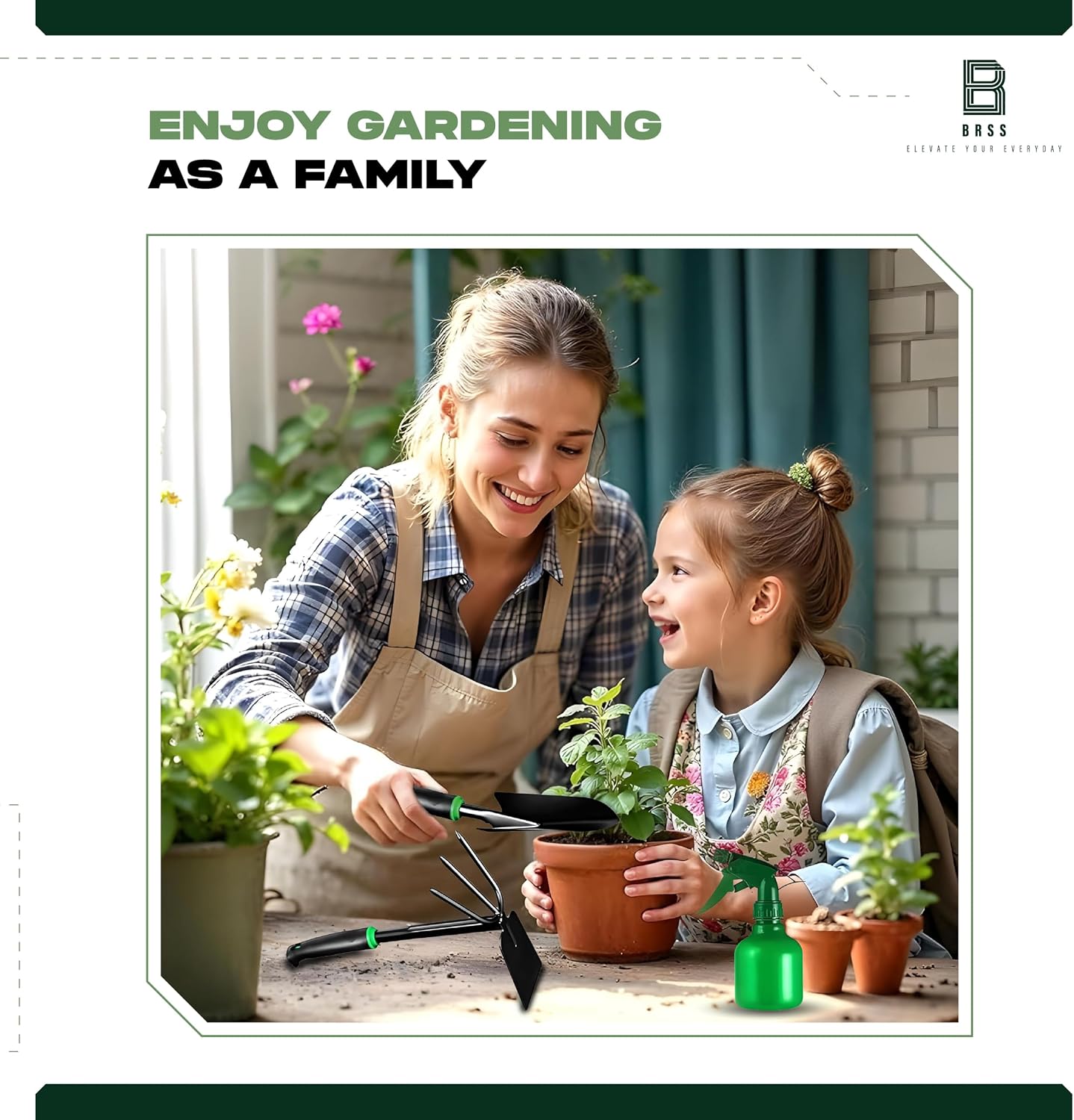 Gardening 9-Piece Heavy Duty Carbon Steel Gardening Tool Set – Rust-Proof, Ergonomic Non-Slip Handles with Durable