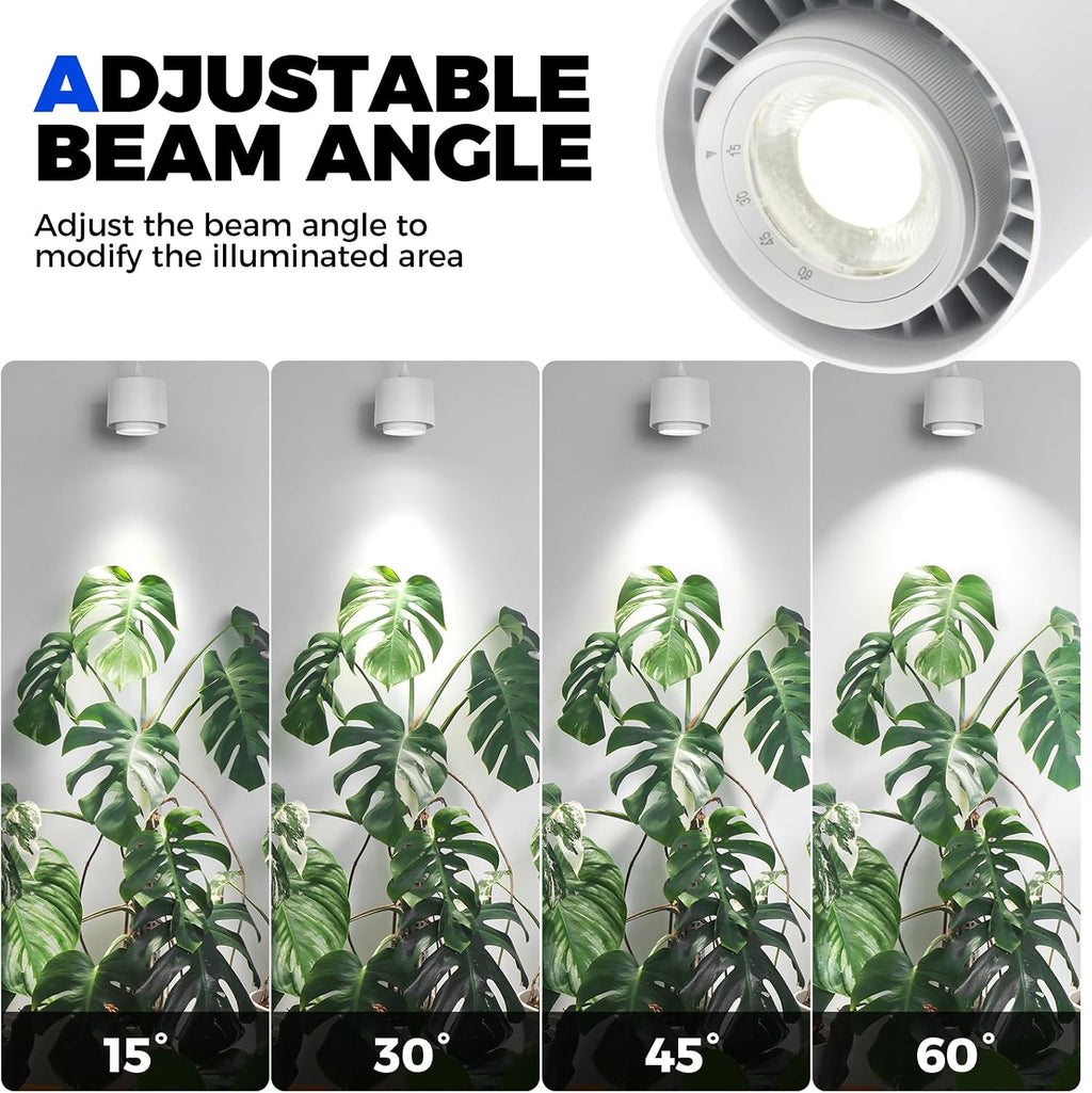 Barrina TR40 Hanging Plant Lights for Indoor Plant, 40W 5000K Full Spectrum | Adjustable Beam Angle (15°-60°), High