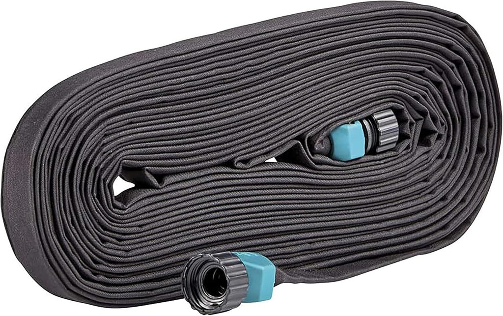 Gilmour 75' Black Flat Weeper Soaker Hose for Garden Beds, Drip Irrigation Outdoor Hose, Flexible Garden Hose for