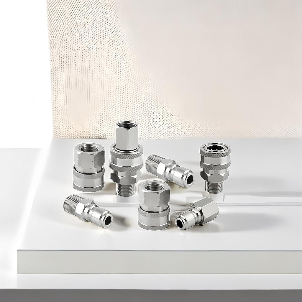 Pressure Washer Quick Connect 3/8 Inch, Stainless Steel, 8 Piece | Pressure Washer Fittings, Adapter Set, Female and