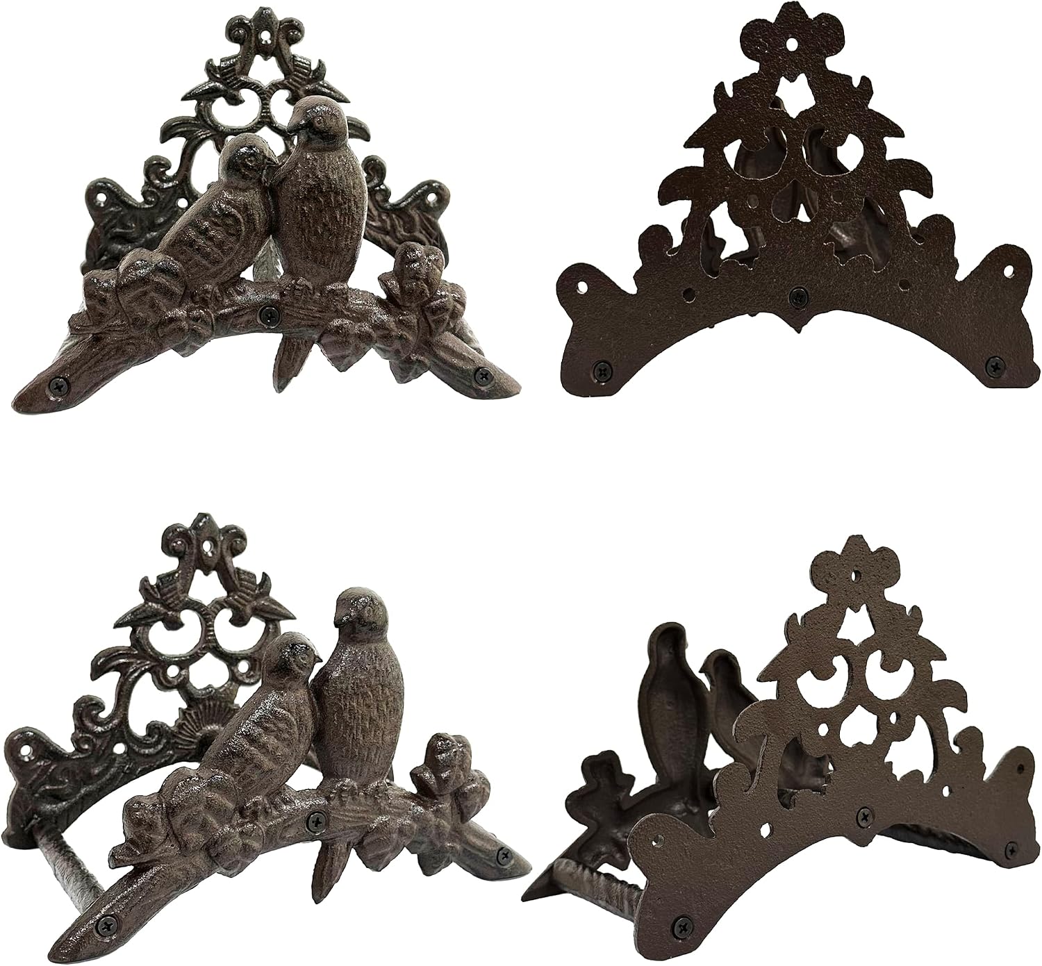 Garden Hose Holder Cast Iron Heavy Duty Water Hose Hanger, Outside Wall Mount, Solid Metal Decorative