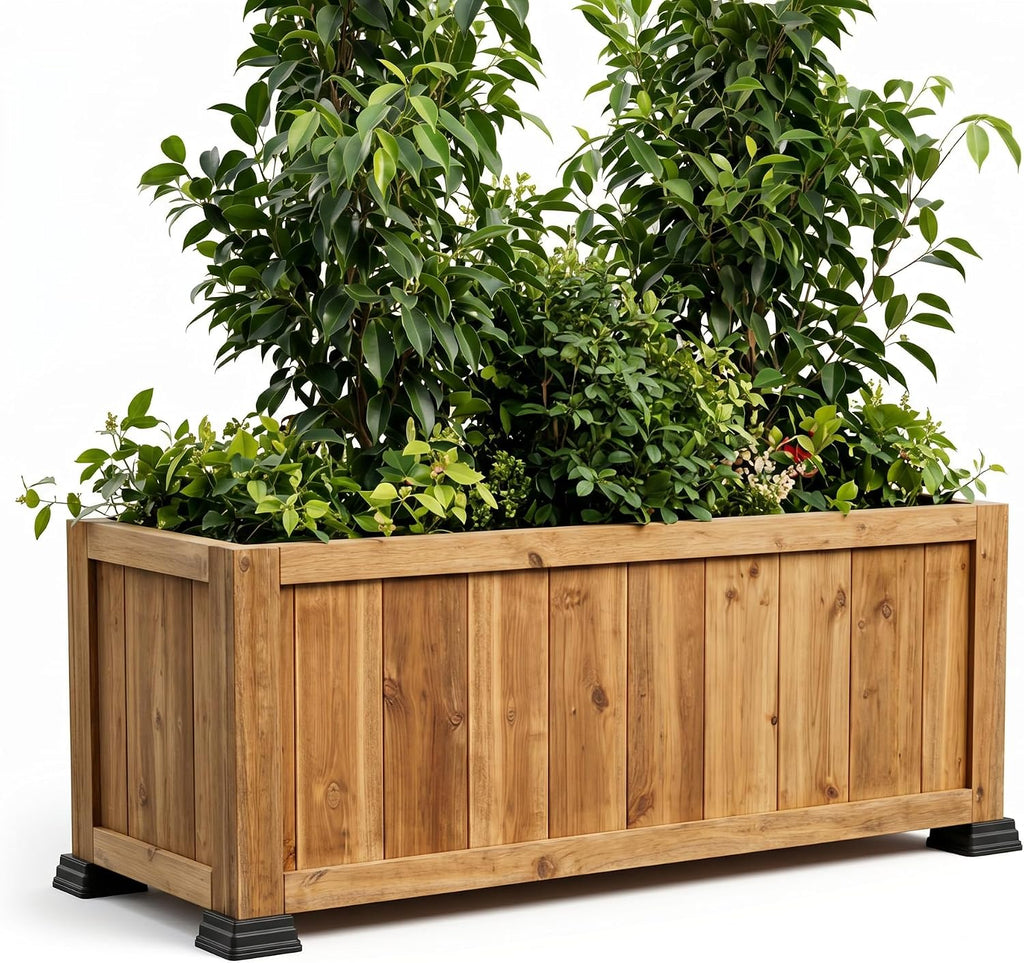 Corner Planter Feet – Pot Feet for Square & Rectangular Planter Boxes – Improves Drainage & Helps Protect Decks –